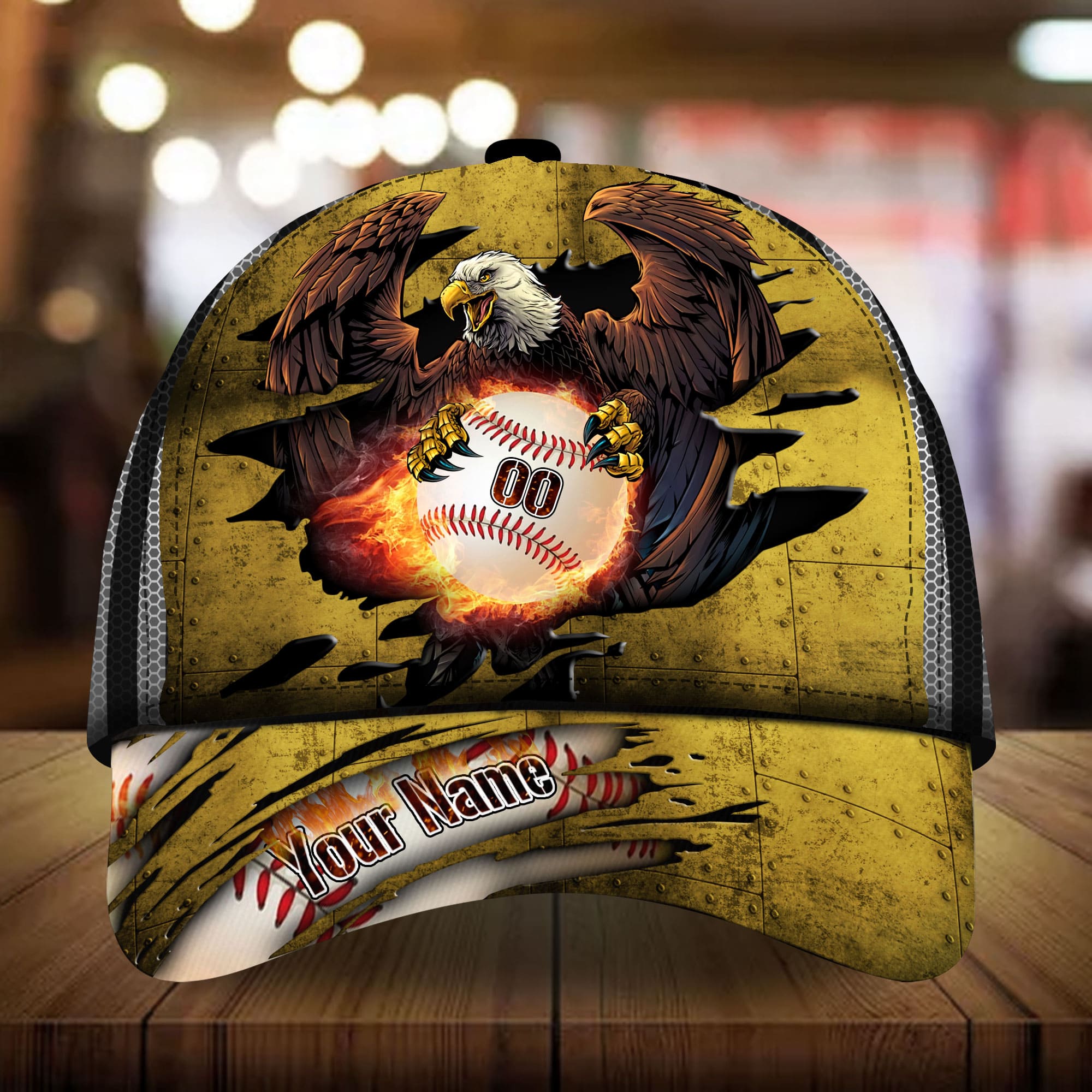 Unisex Baseball Cap Customized Baseball Eagle Full Printed 3D Hat