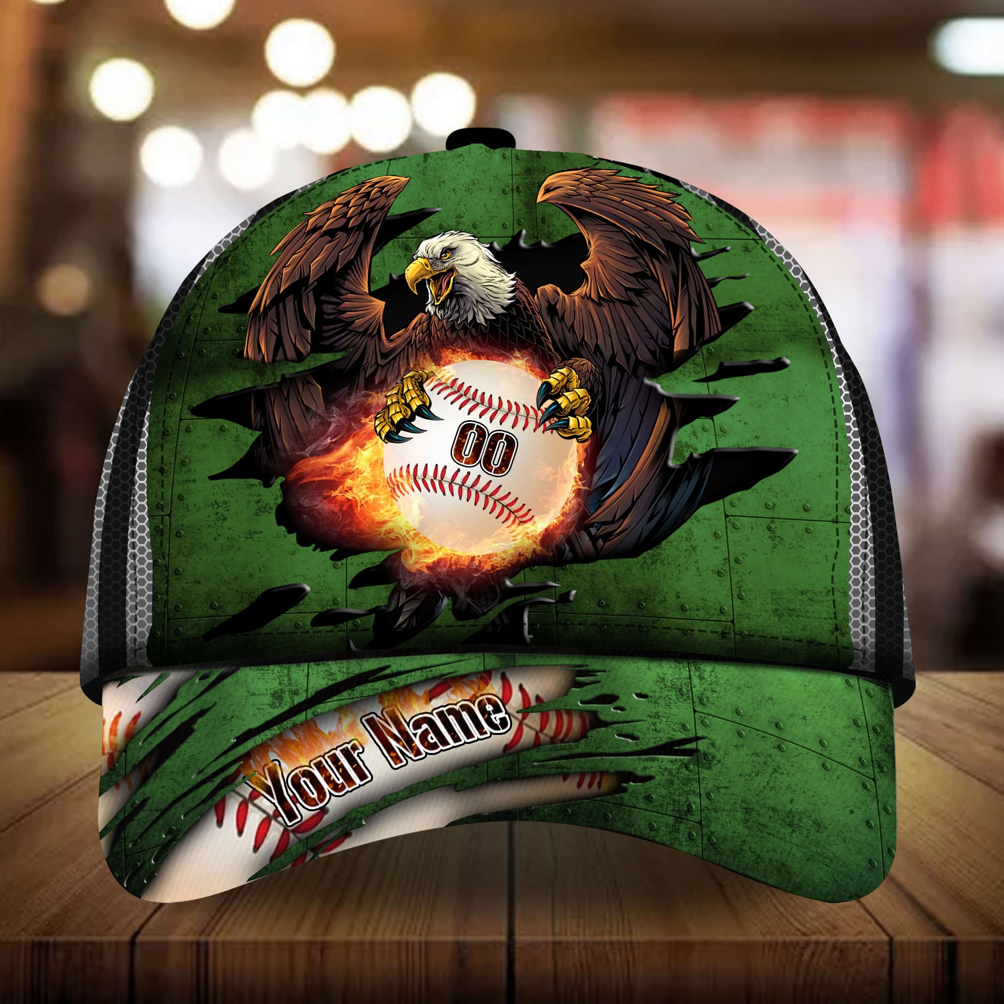 Unisex Baseball Cap Customized Baseball Eagle Full Printed 3D Hat