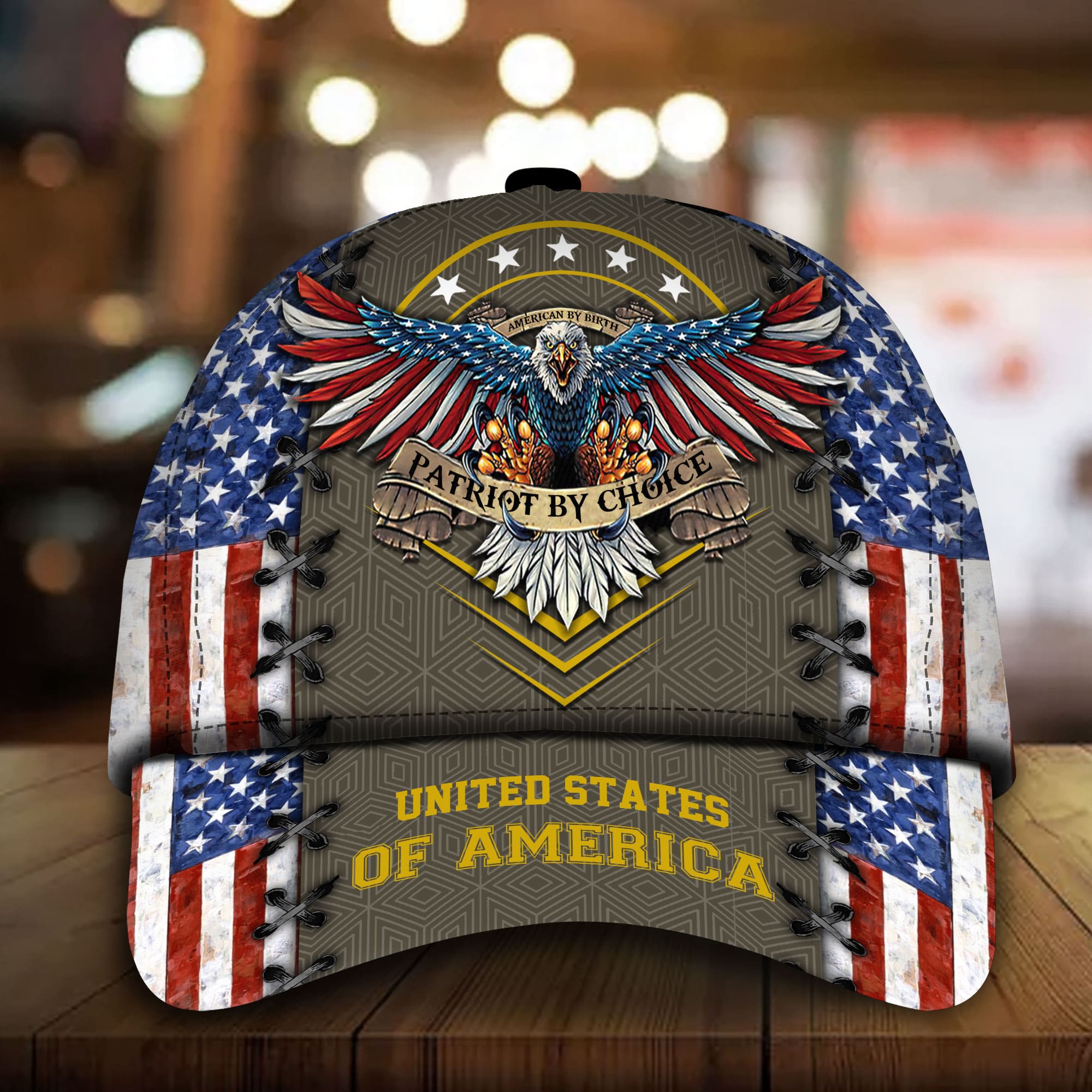 Patriotic Eagle Hat, United States Full Printed Multicolors Personalized Cap American Flag Pattern