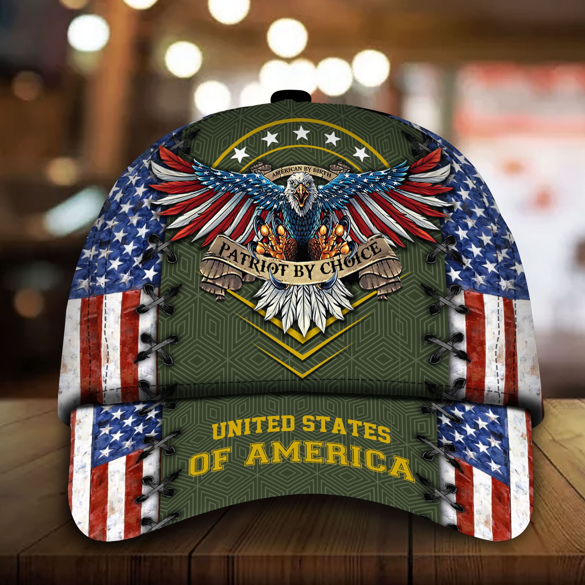 Patriotic Eagle Hat, United States Full Printed Multicolors Personalized Cap American Flag Pattern