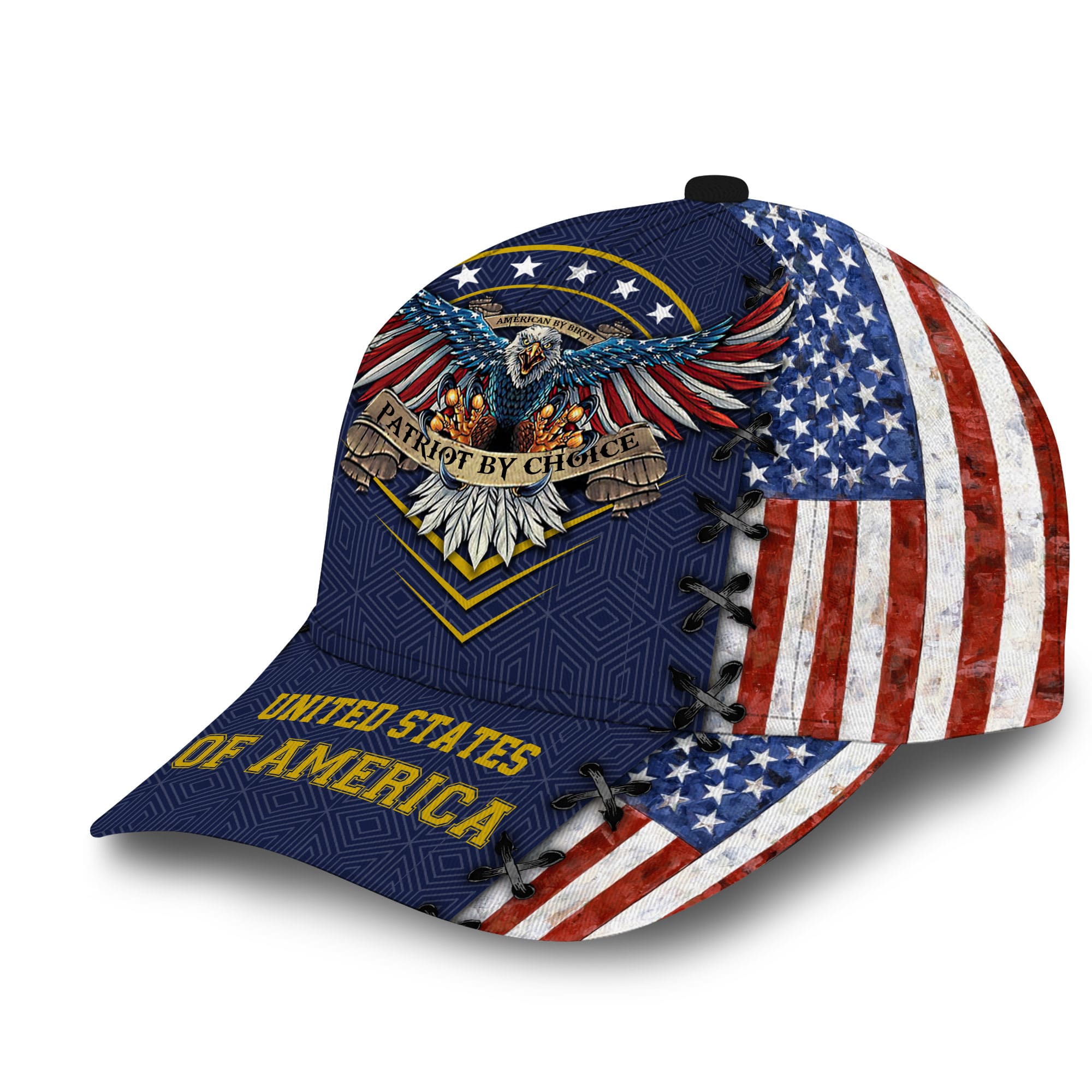 Patriotic Eagle Hat, United States Full Printed Multicolors Personalized Cap American Flag Pattern