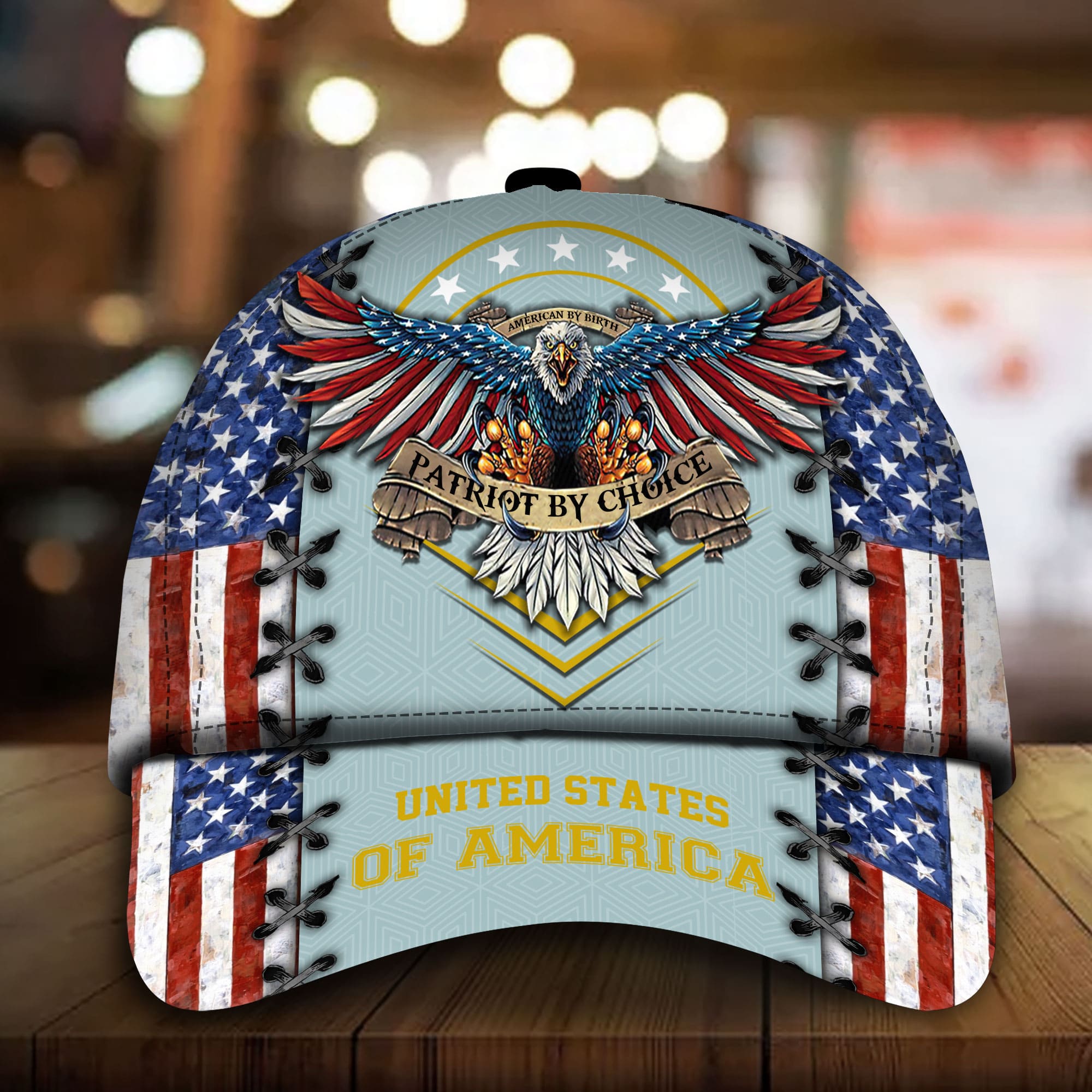 Patriotic Eagle Hat, United States Full Printed Multicolors Personalized Cap American Flag Pattern