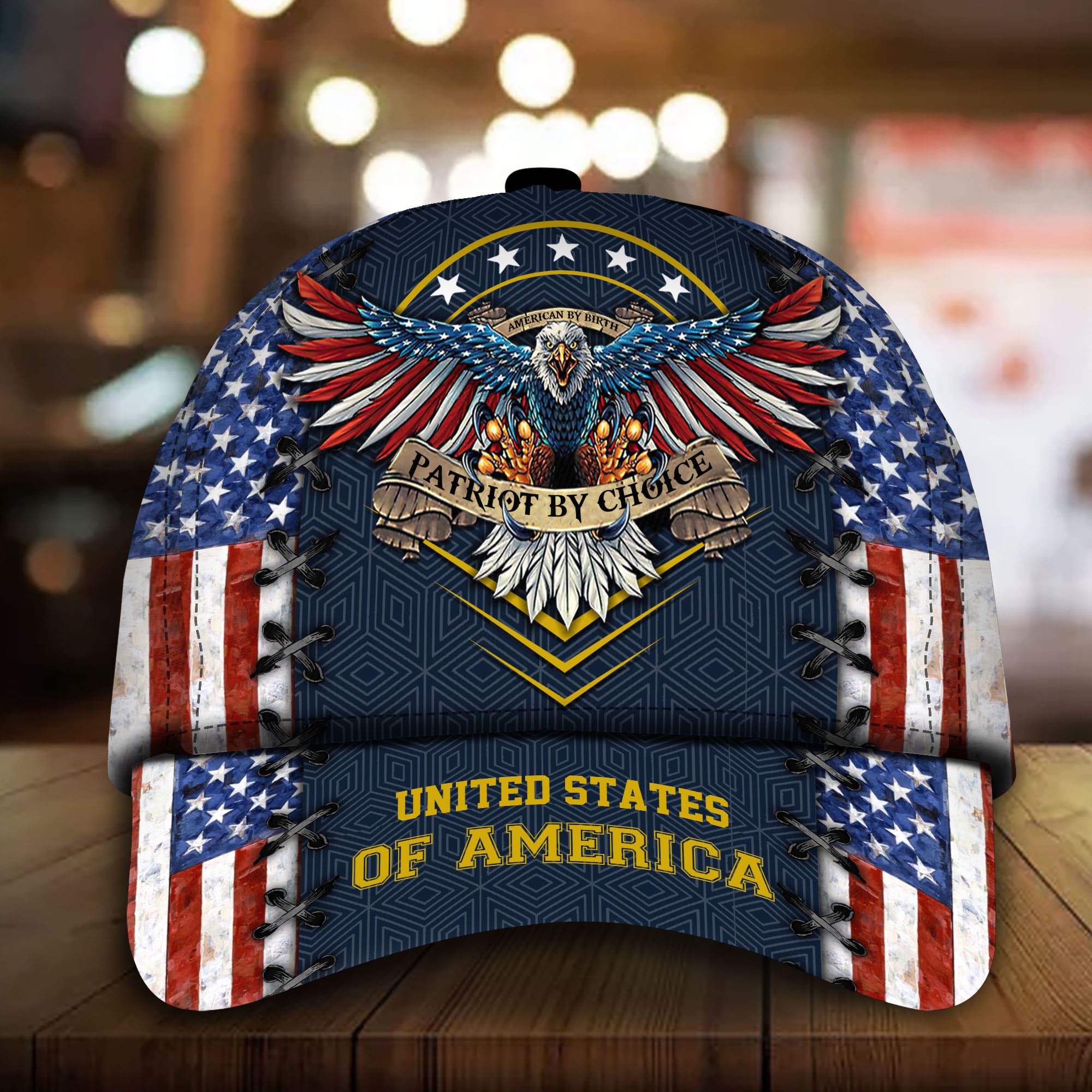 Patriotic Eagle Hat, United States Full Printed Multicolors Personalized Cap American Flag Pattern