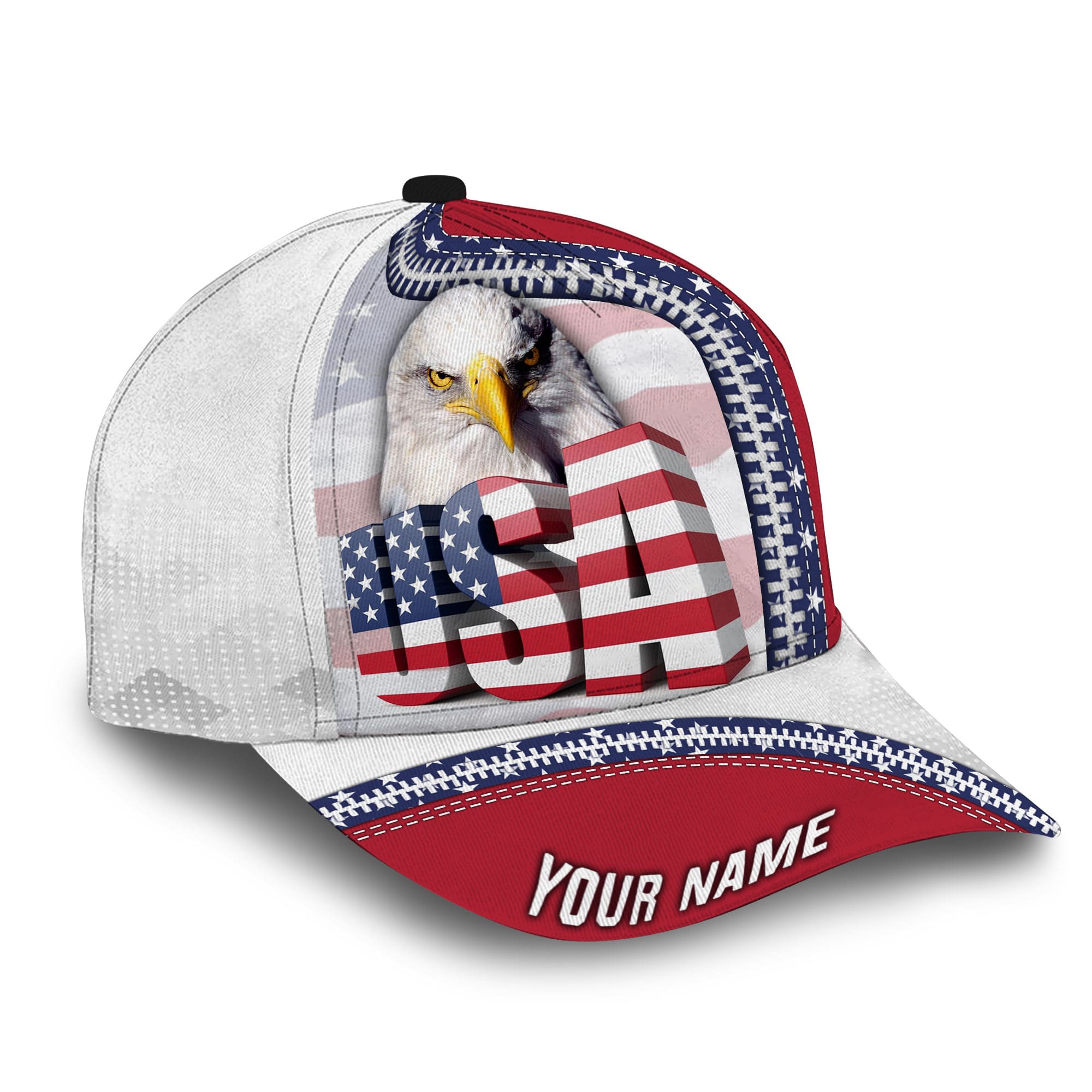 Patriotic Eagle USA Hat, United States Full Printed Personalized Cap