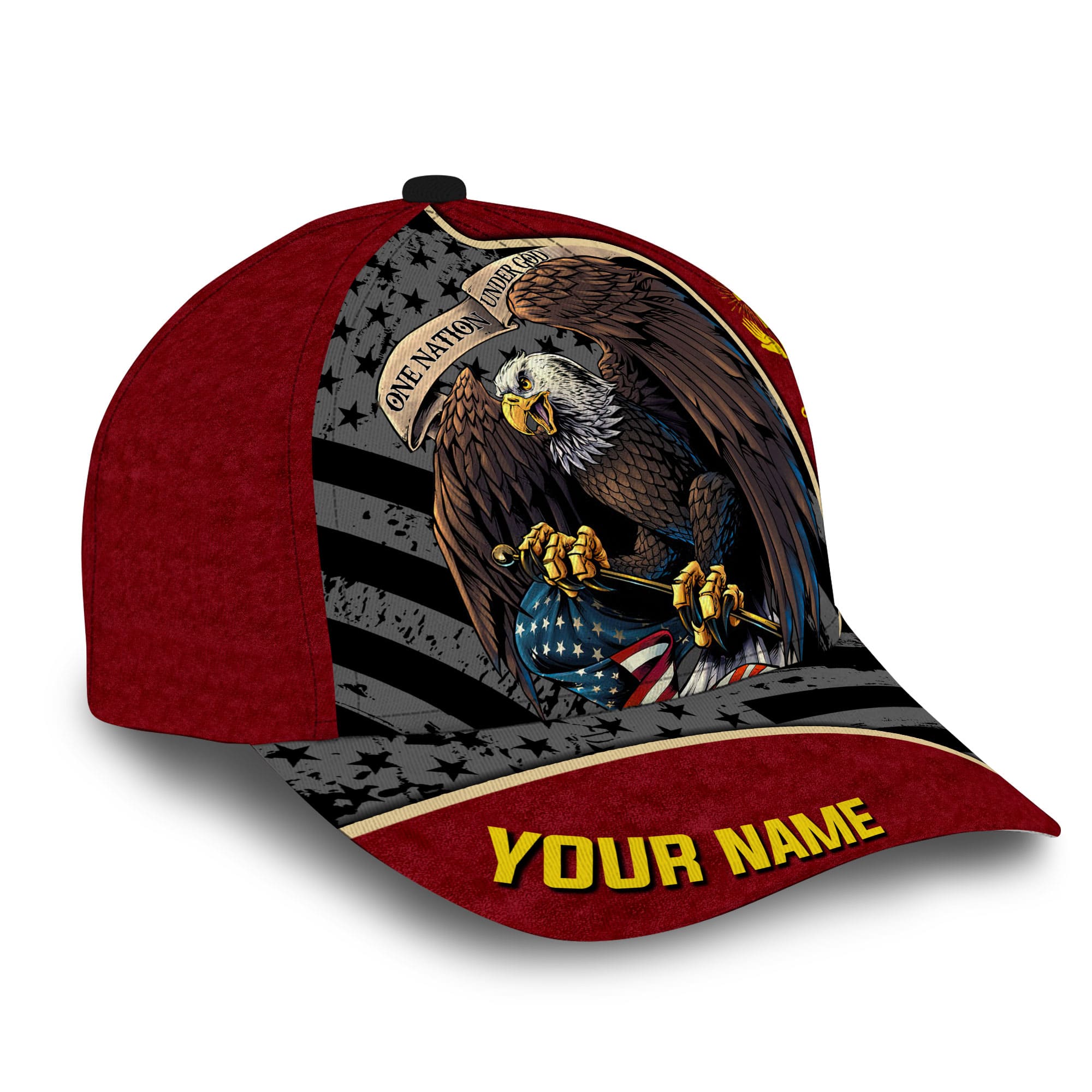 Premium Eagle God Patriotic Cap Personalized