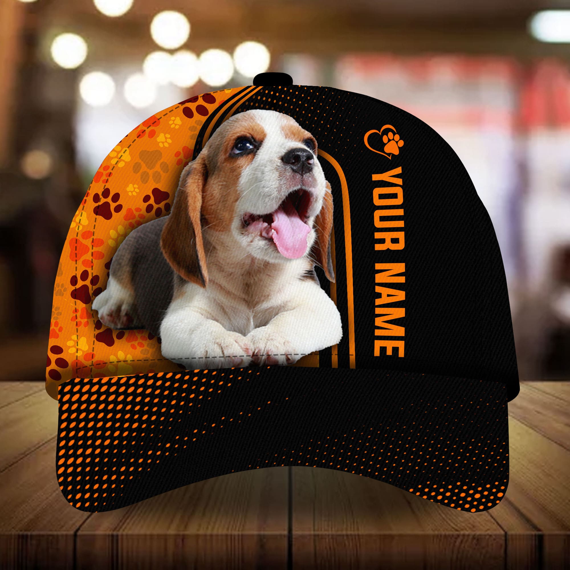 Beagle Para-curves 3D Multicolor Personalized Hat