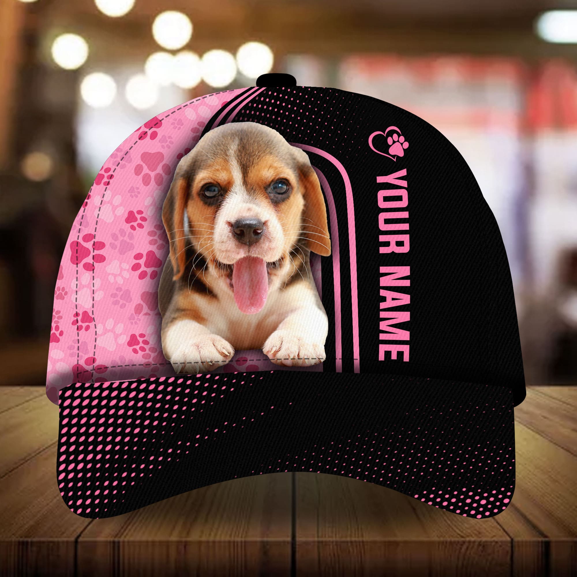 Beagle Paracurves 3D Multicolor Personalized Hat