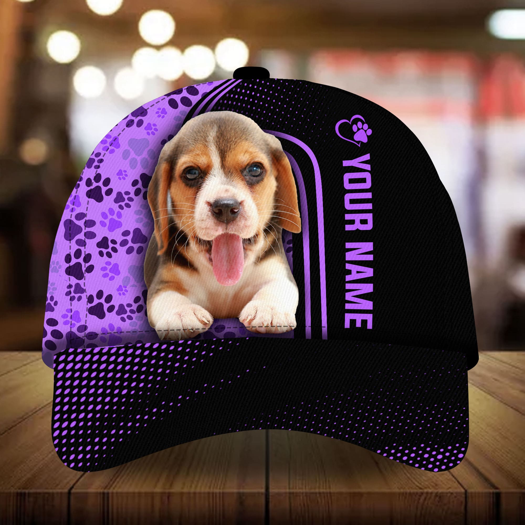 Beagle Paracurves 3D Multicolor Personalized Hat