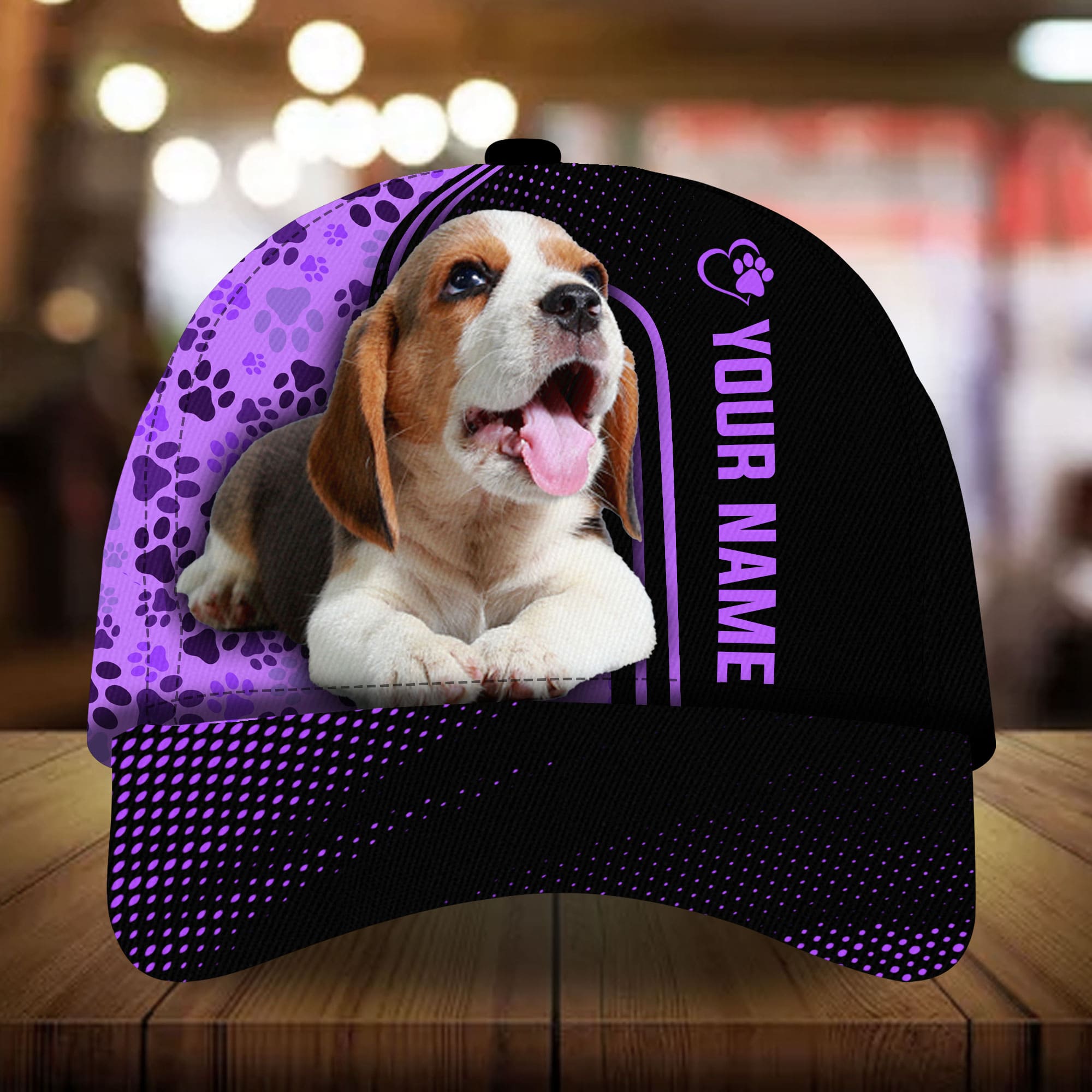 Beagle Para-curves 3D Multicolor Personalized Hat