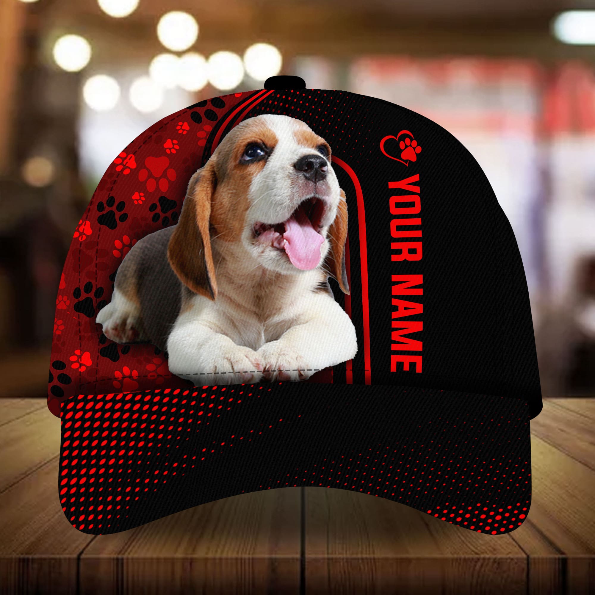 Beagle Para-curves 3D Multicolor Personalized Hat