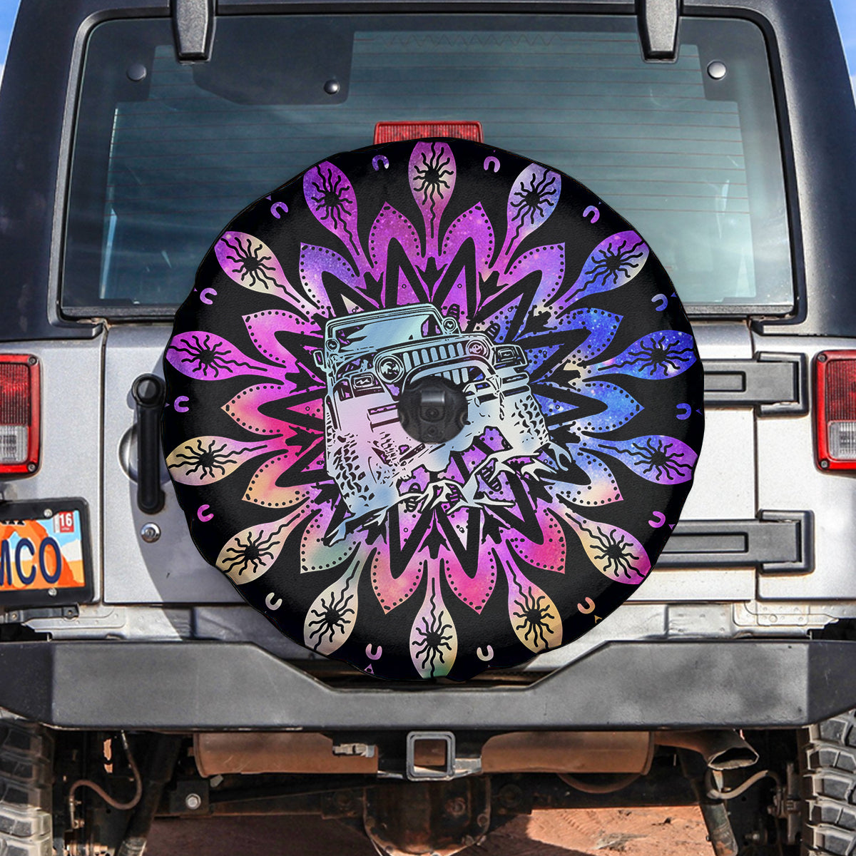 Jeep Mandala Colorful Galaxy Automotive Spare Tire Cover