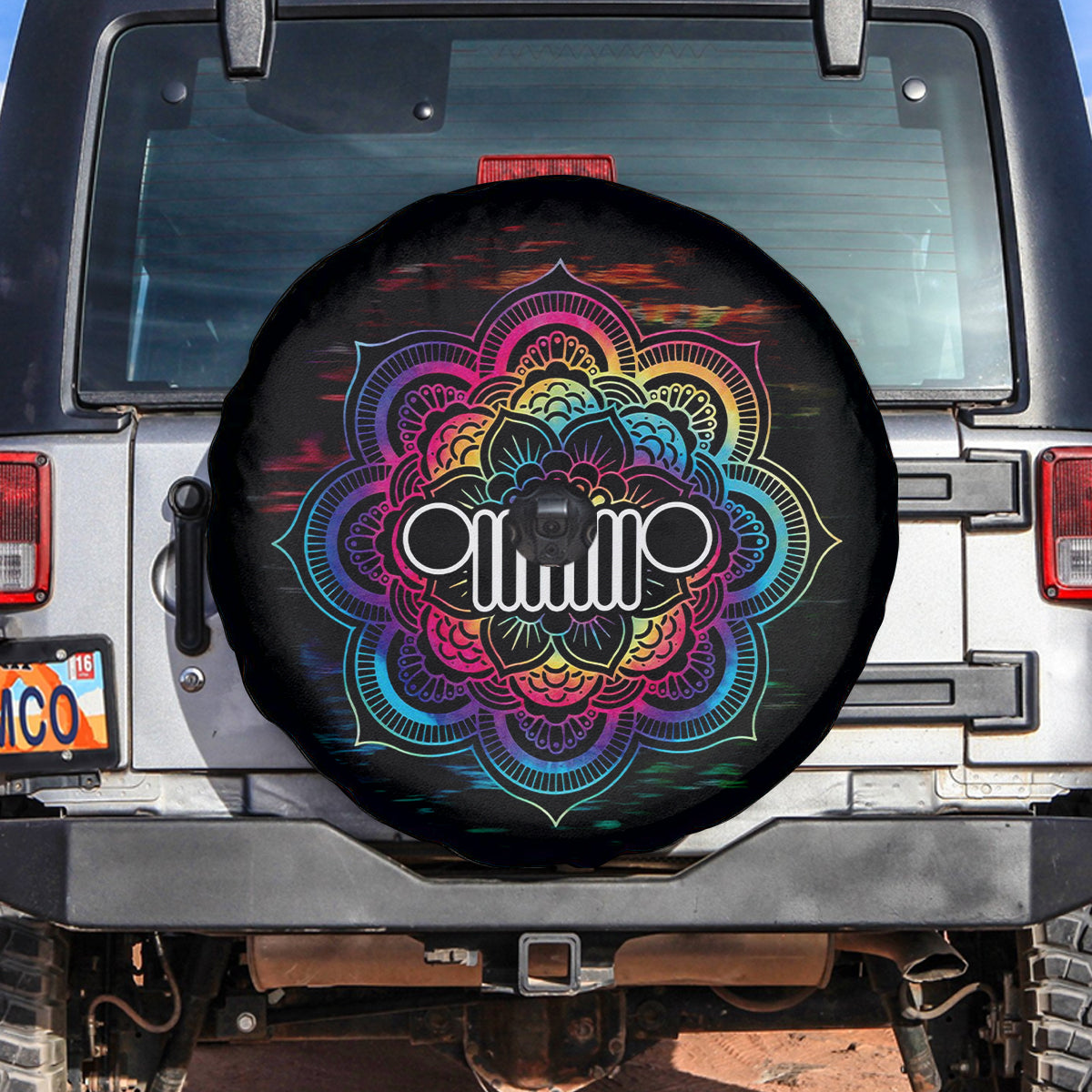 Jeep Spare Tire Cover - Mandala Jeep Spare Tire Cover