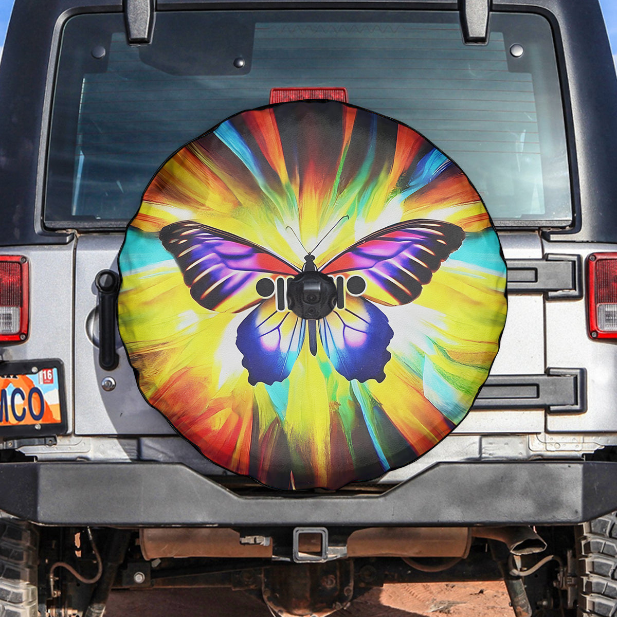 Jeep Girl Butterfly Spare Tire Cover