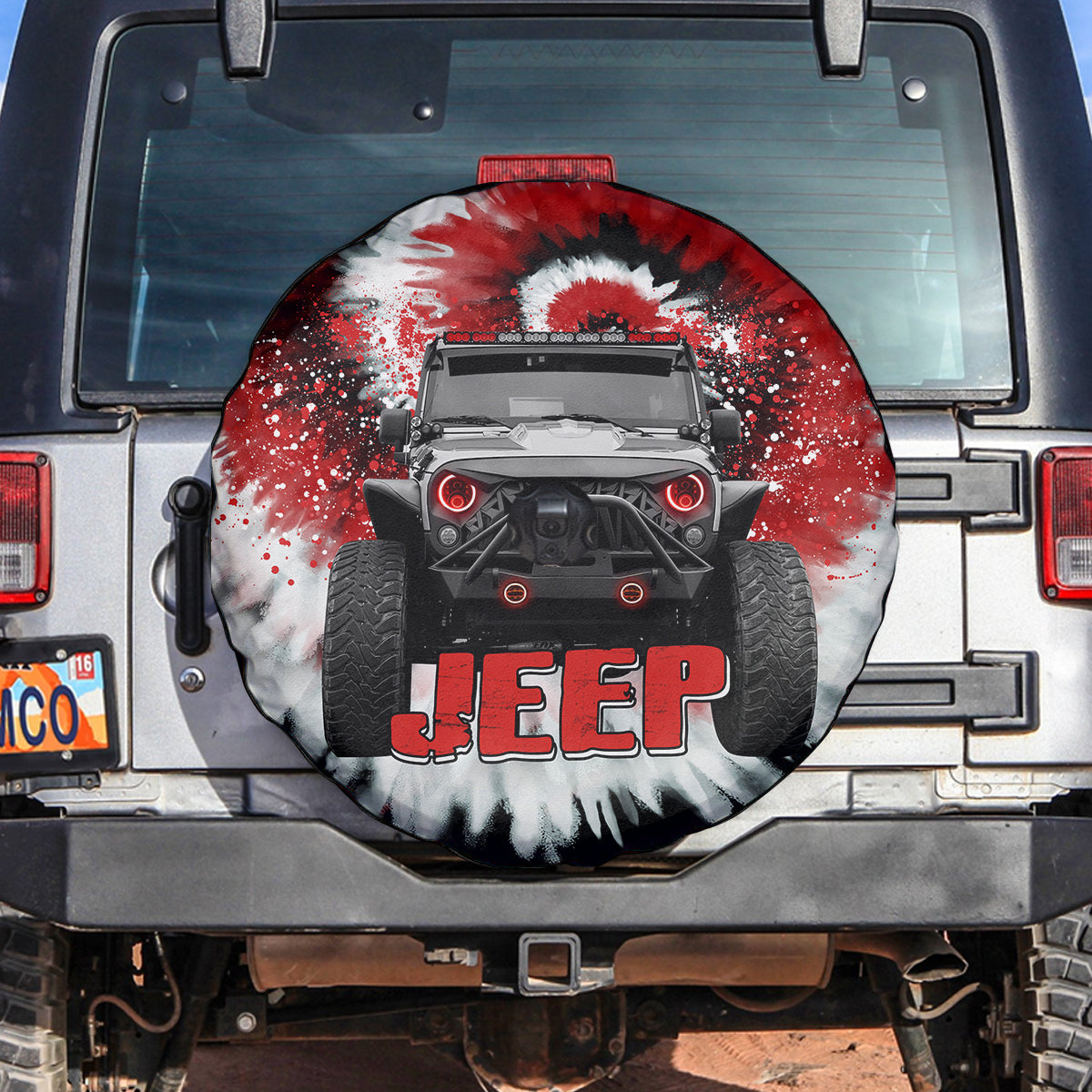 Black Jeep Tie Dye Automotive Spare Tire Cover