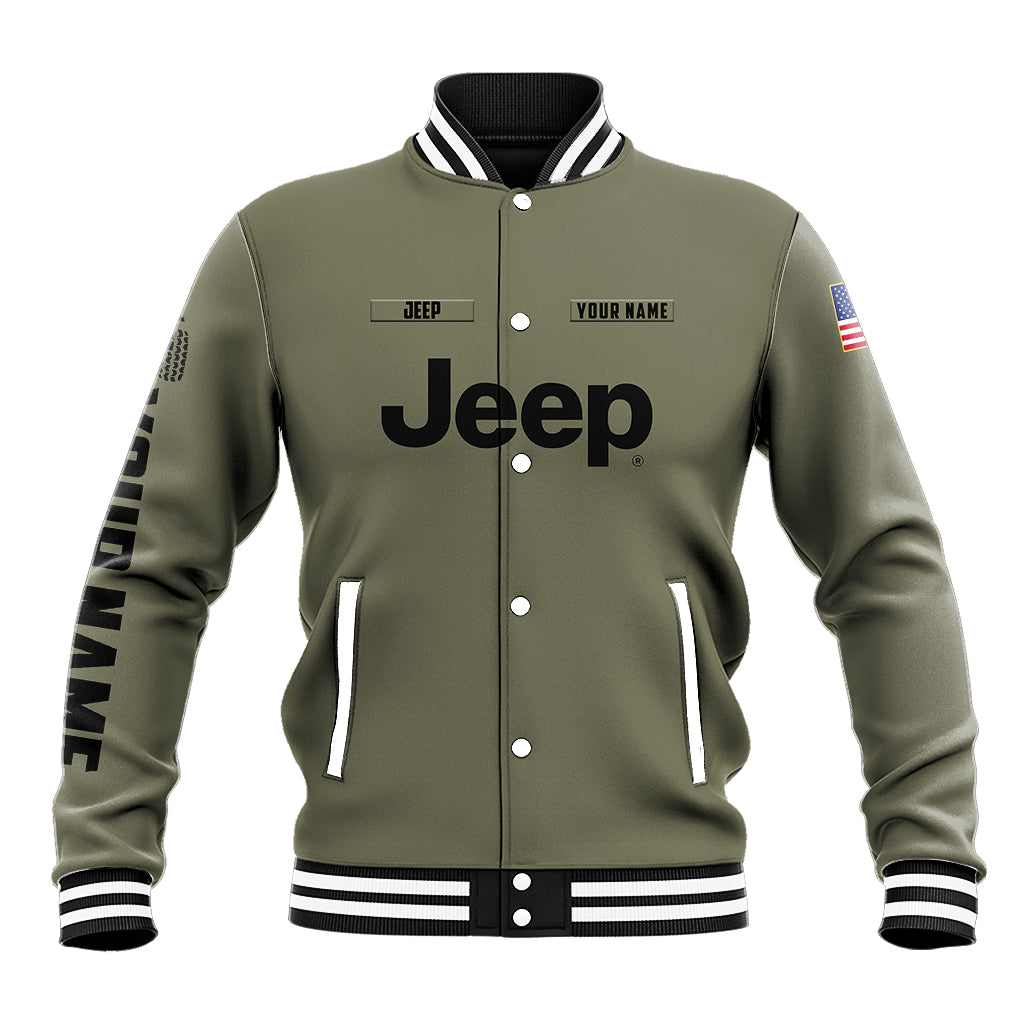 personalized-custom-name-simple-jeep-baseball-jacket-olive-military