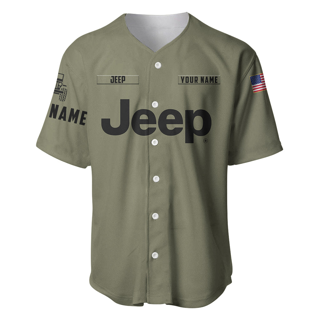 personalized-custom-name-simple-jeep-baseball-jersey-olive-military