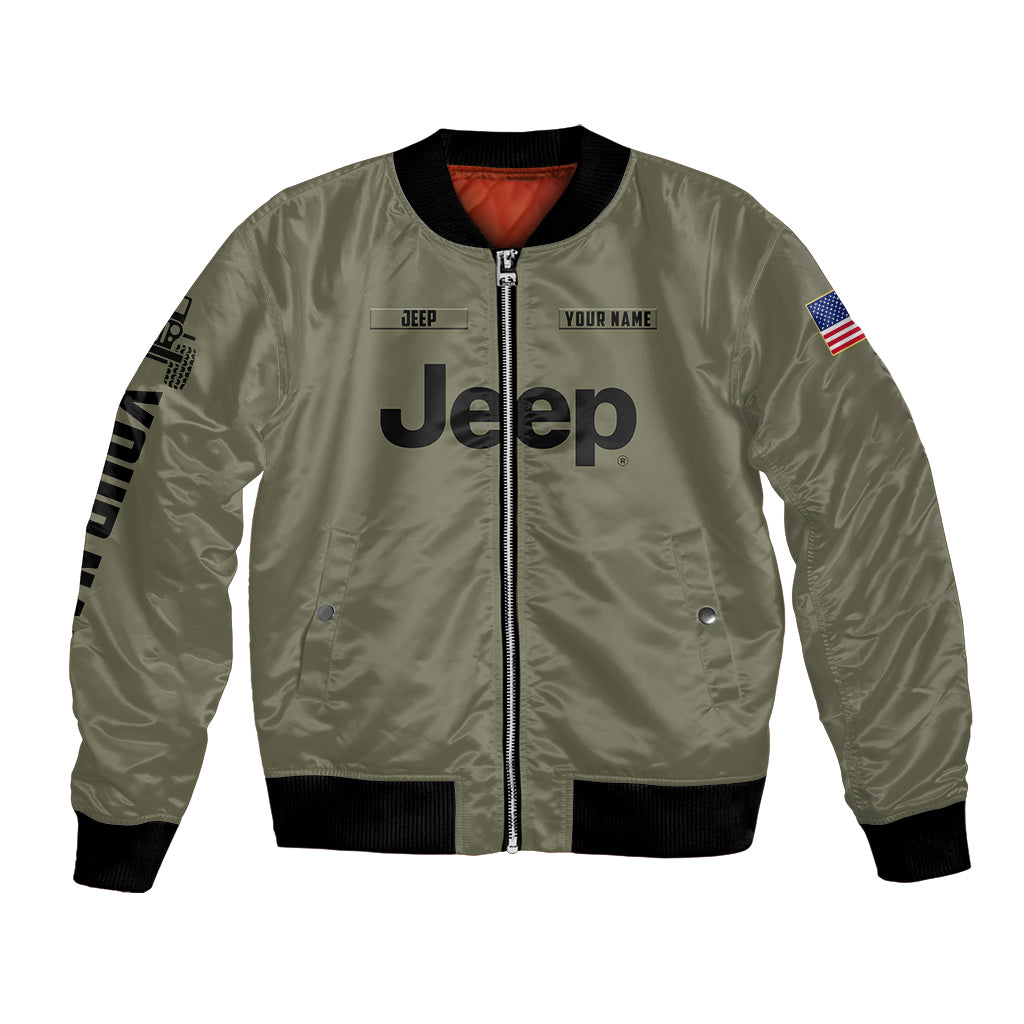 personalized-custom-name-simple-jeep-bomber-jacket-olive-military