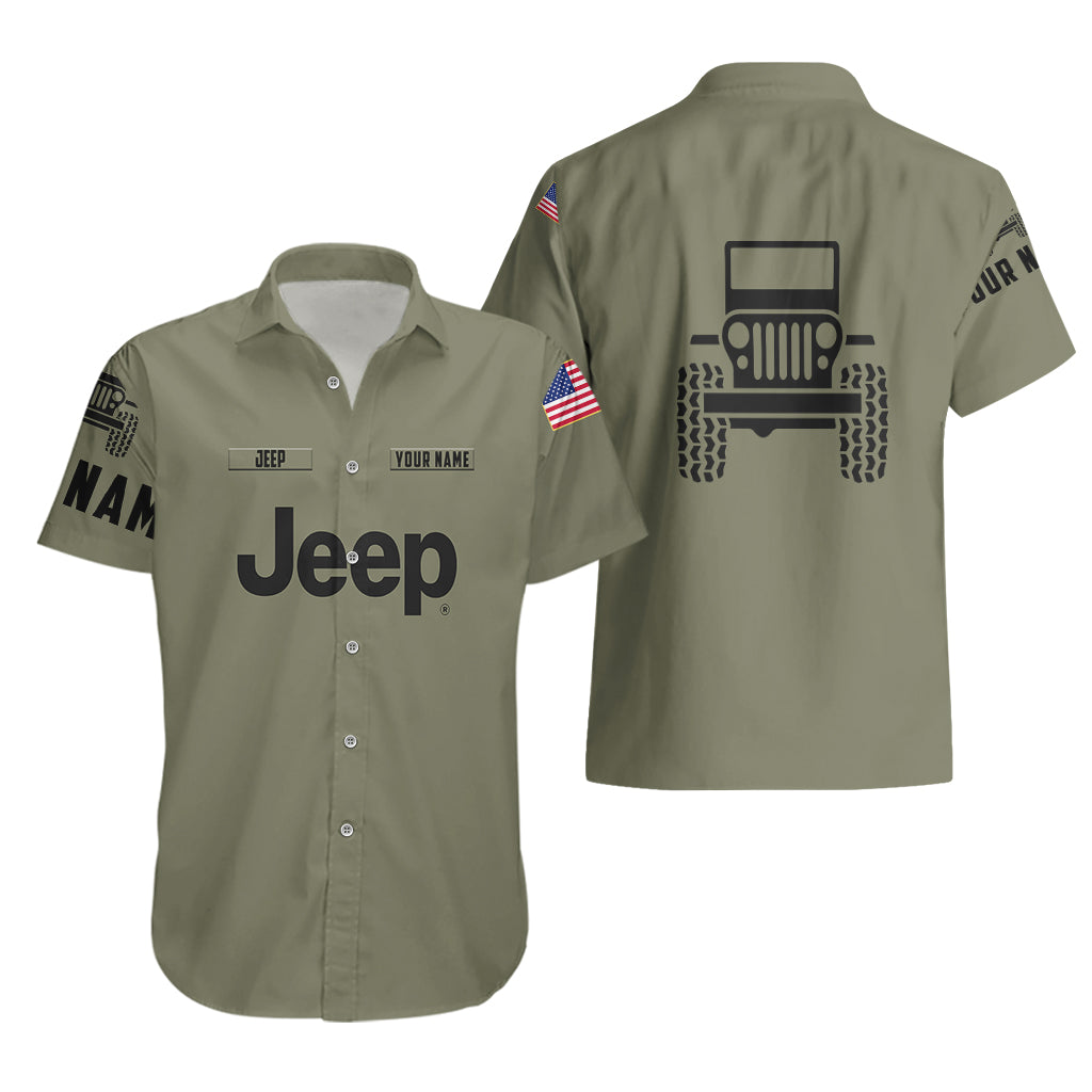 personalized-custom-name-simple-jeep-hawaiian-shirt-olive-military