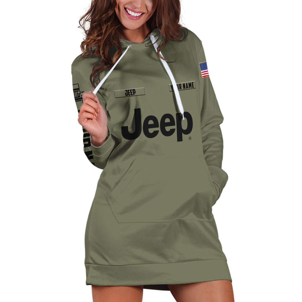 personalized-custom-name-simple-jeep-hoodie-dress-olive-military