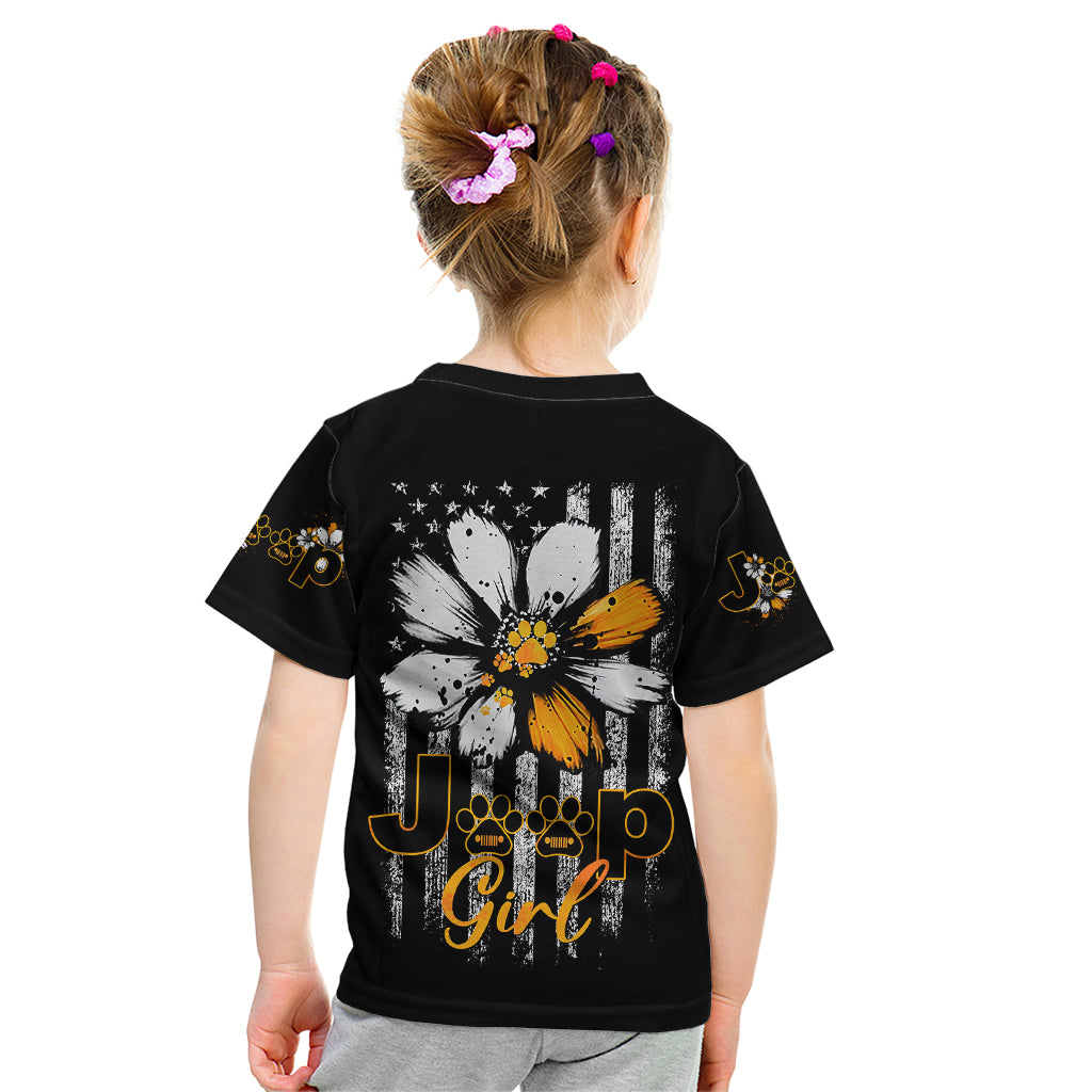 jeep-girl-dog-paw-daisy-kid-t-shirt