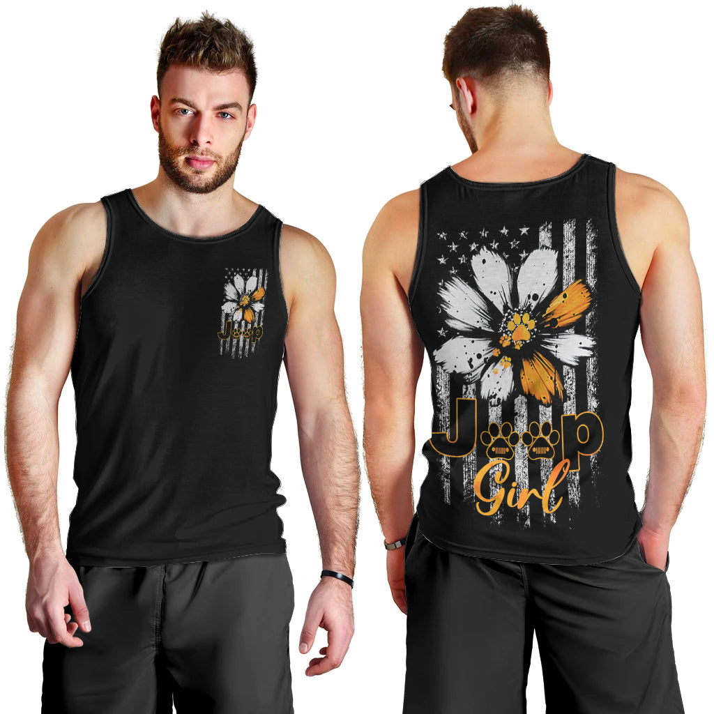 jeep-girl-dog-paw-daisy-men-tank-top