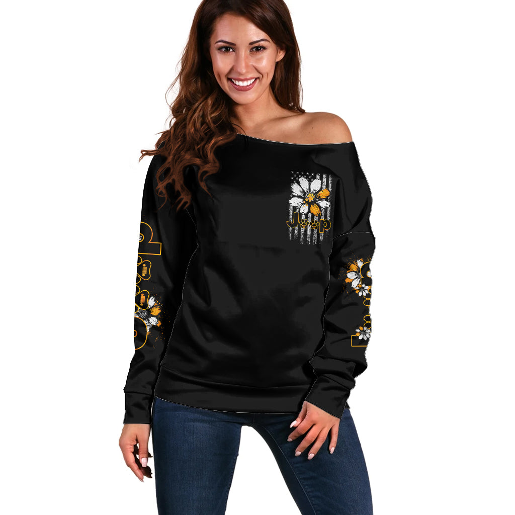 jeep-girl-dog-paw-daisy-off-shoulder-sweater