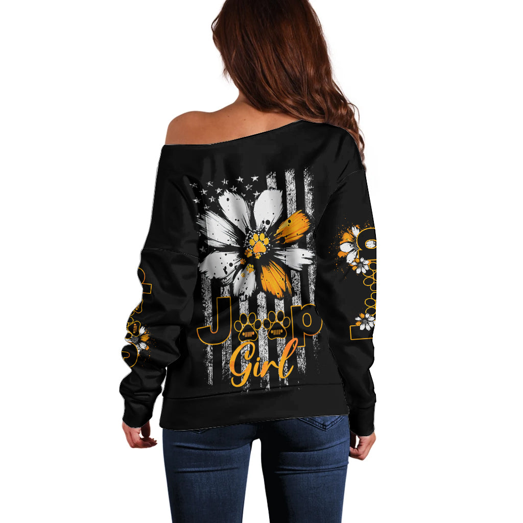 jeep-girl-dog-paw-daisy-off-shoulder-sweater