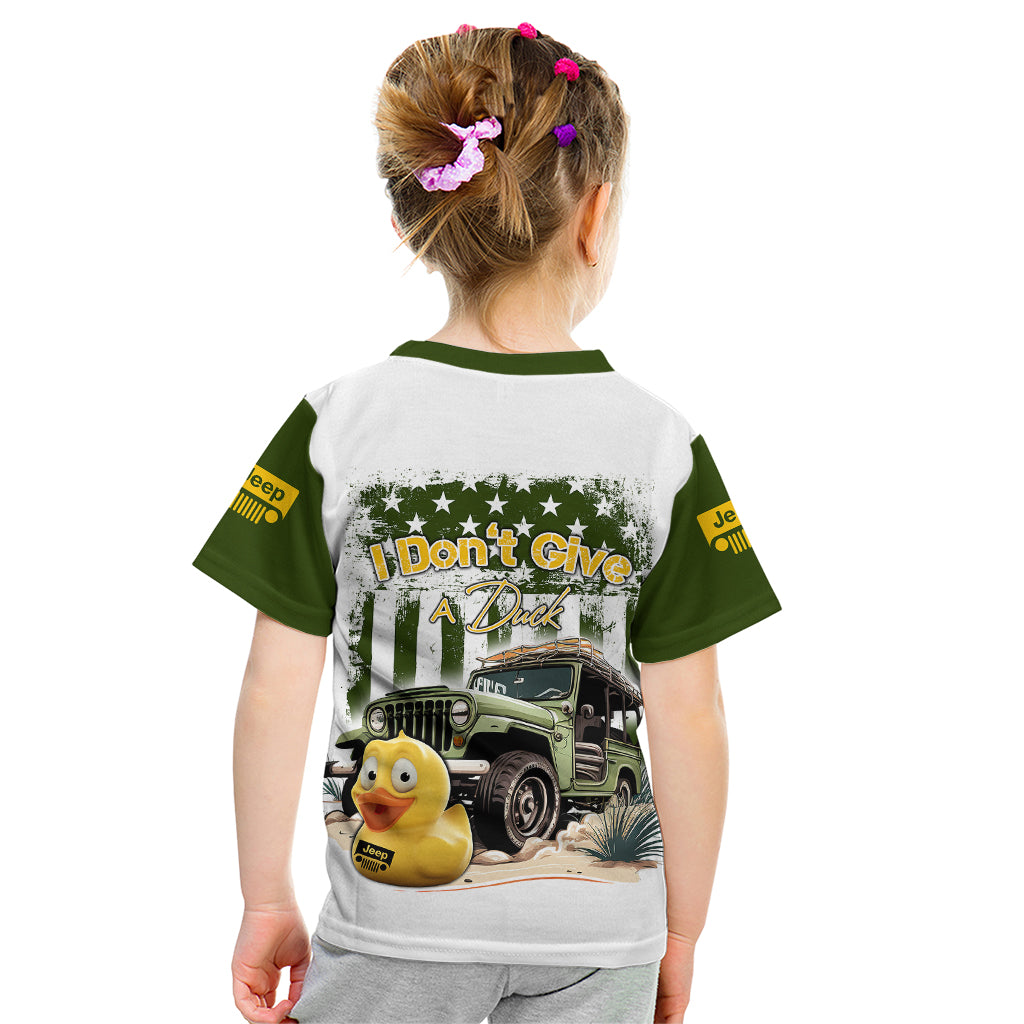 duck-duck-jeep-kid-t-shirt-i-dont-give-a-duck-mix-green-american-flag