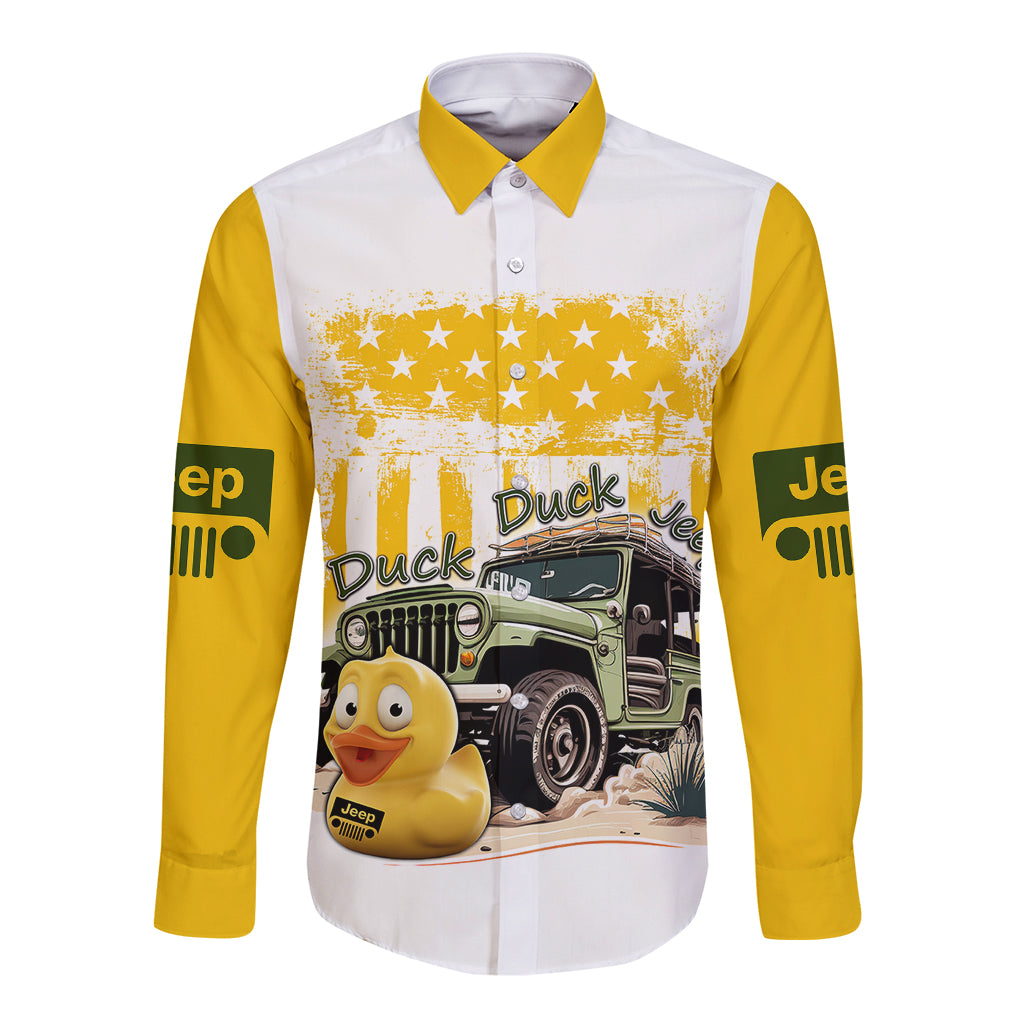 duck-duck-jeep-long-sleeve-button-shirt-i-dont-give-a-duck-mix-yellow-american-flag