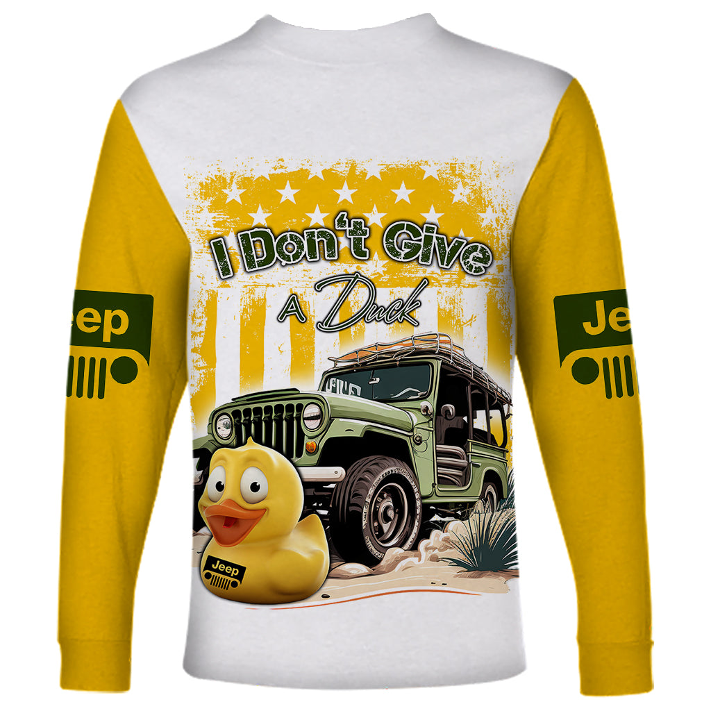 duck-duck-jeep-long-sleeve-shirt-i-dont-give-a-duck-mix-yellow-american-flag