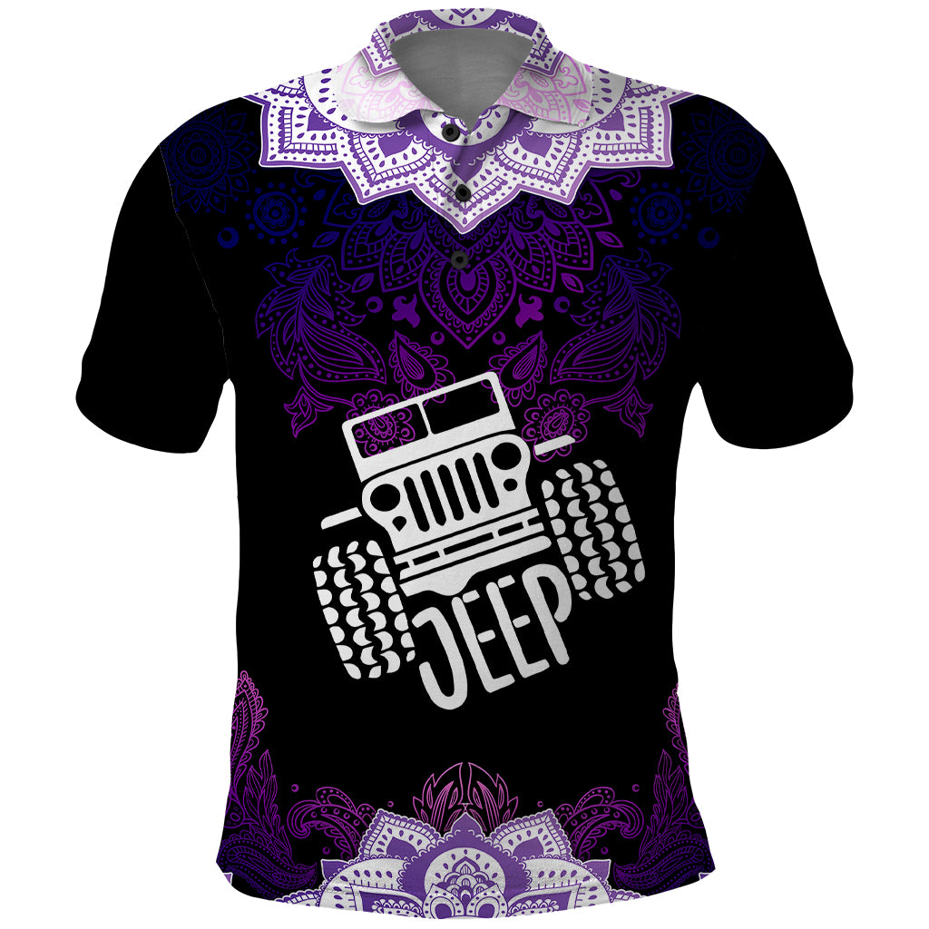 jeep-mandala-polo-shirt-patterns-flower-mix-jeep