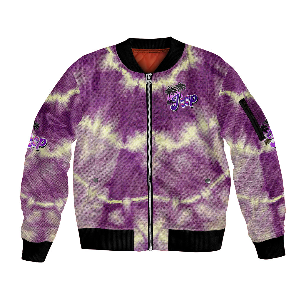 violet-jeep-tie-dye-sleeve-zip-bomber-jacket-im-a-flip-flops-jeep-and-ocean-kinda-girl-ver02