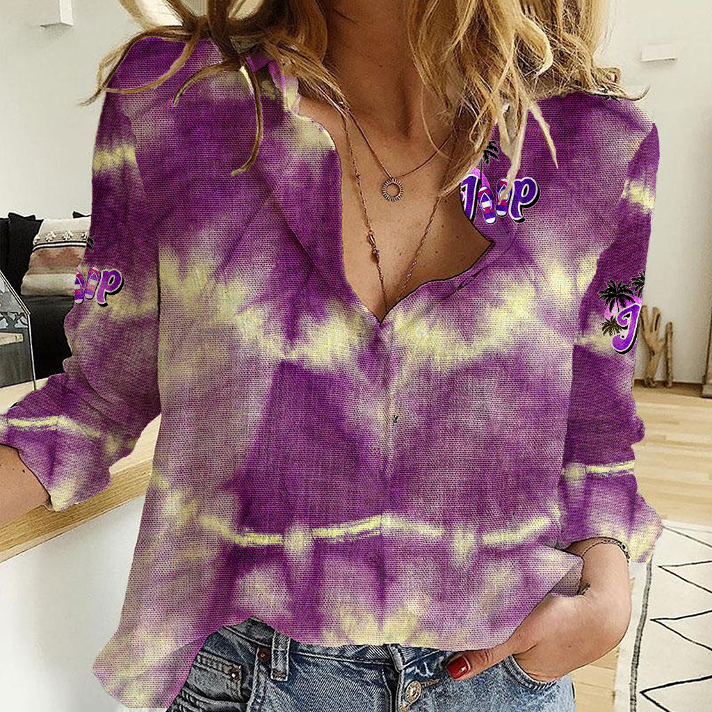 violet-jeep-tie-dye-women-casual-shirt-im-a-flip-flops-jeep-and-ocean-kinda-girl-ver02