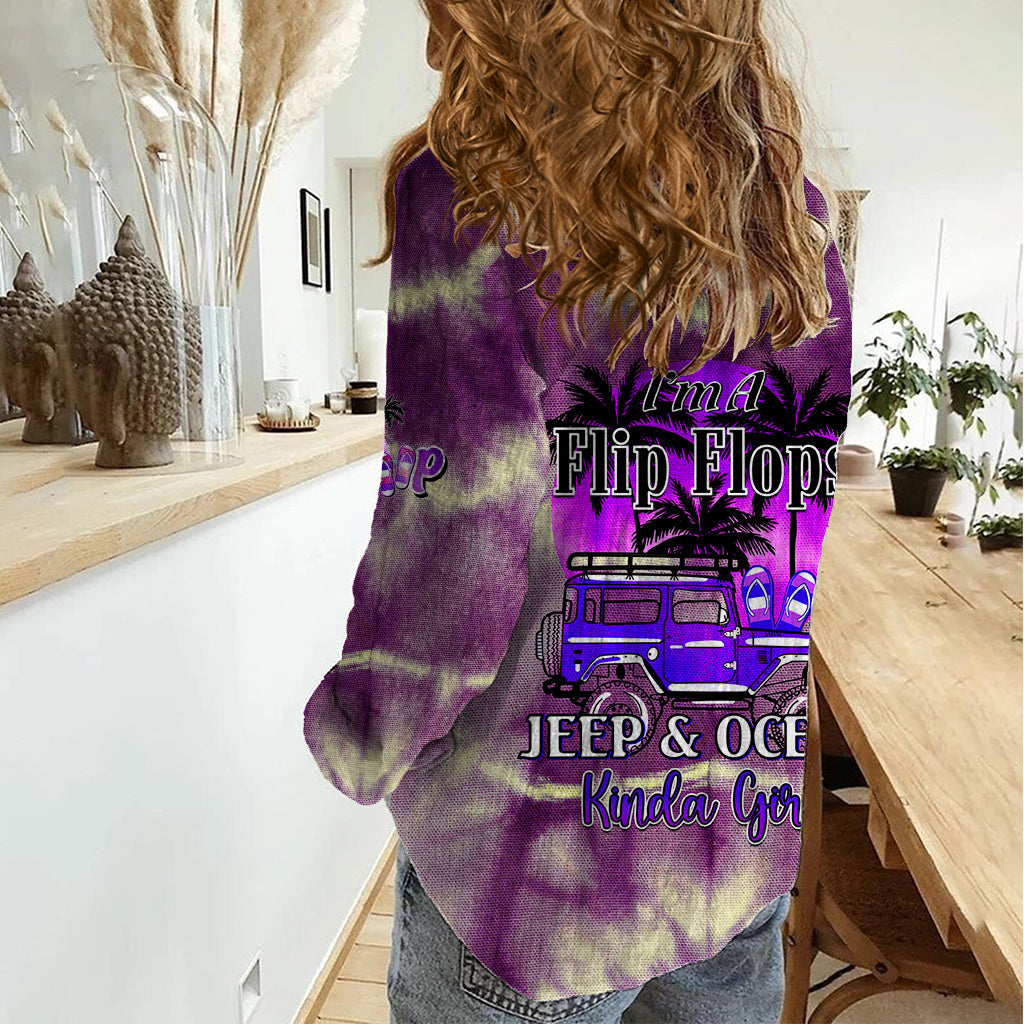 violet-jeep-tie-dye-women-casual-shirt-im-a-flip-flops-jeep-and-ocean-kinda-girl-ver02