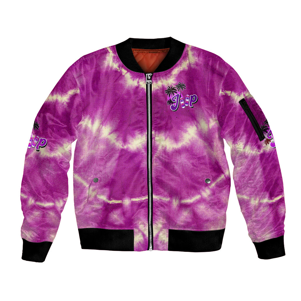 pink-jeep-tie-dye-sleeve-zip-bomber-jacket-im-a-flip-flops-jeep-and-ocean-kinda-girl-ver02