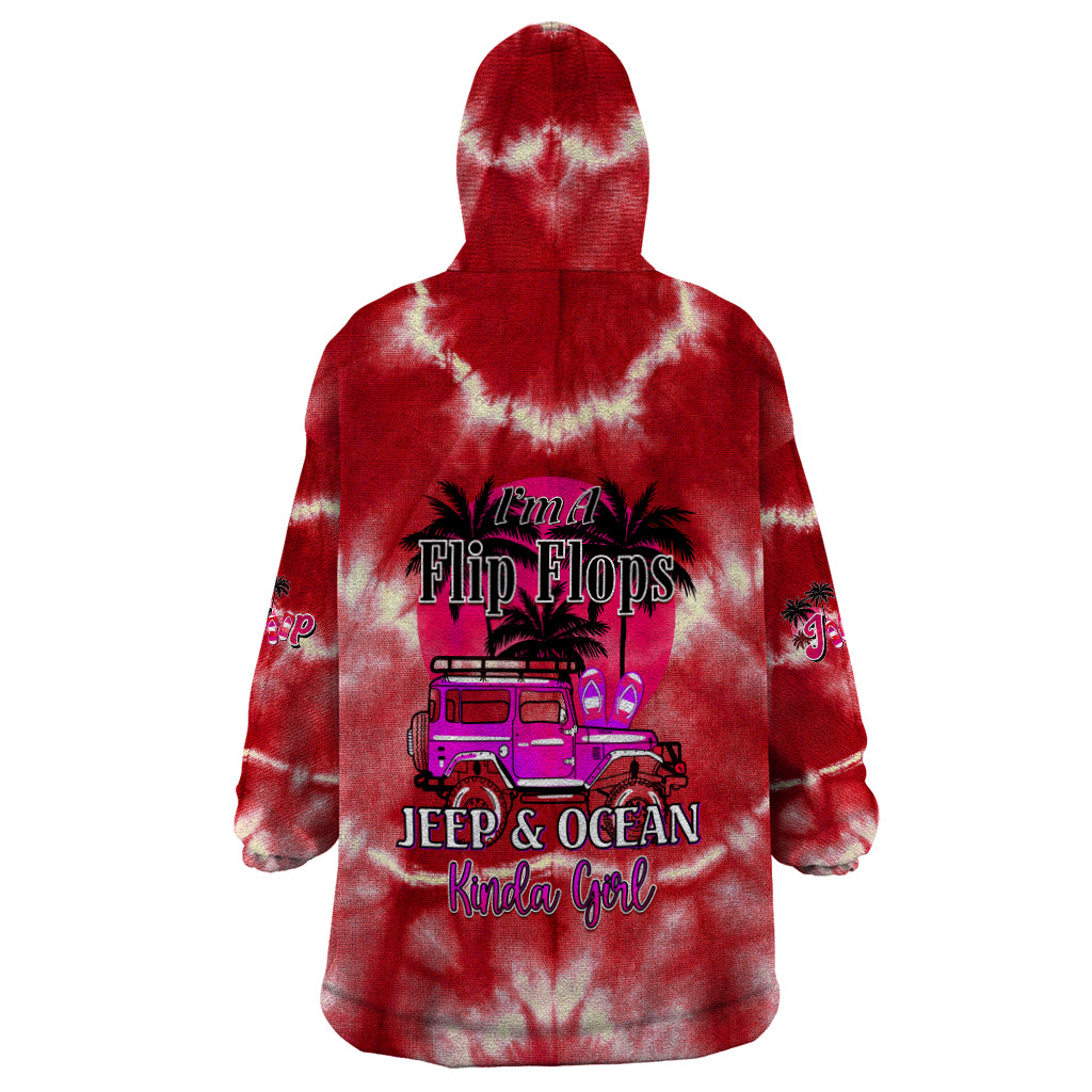 red-jeep-tie-dye-wearable-blanket-hoodie-im-a-flip-flops-jeep-and-ocean-kinda-girl-ver02