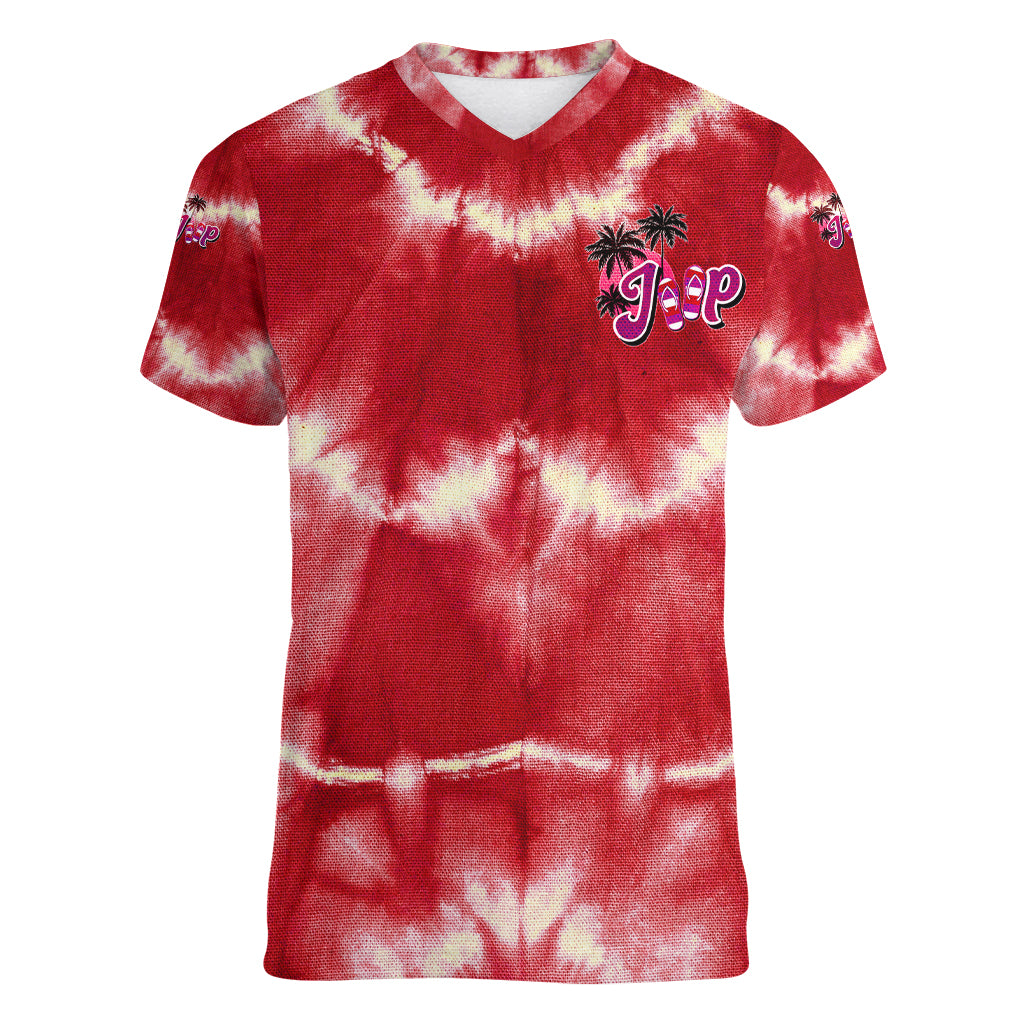 red-jeep-tie-dye-women-v-neck-t-shirt-im-a-flip-flops-jeep-and-ocean-kinda-girl-ver02