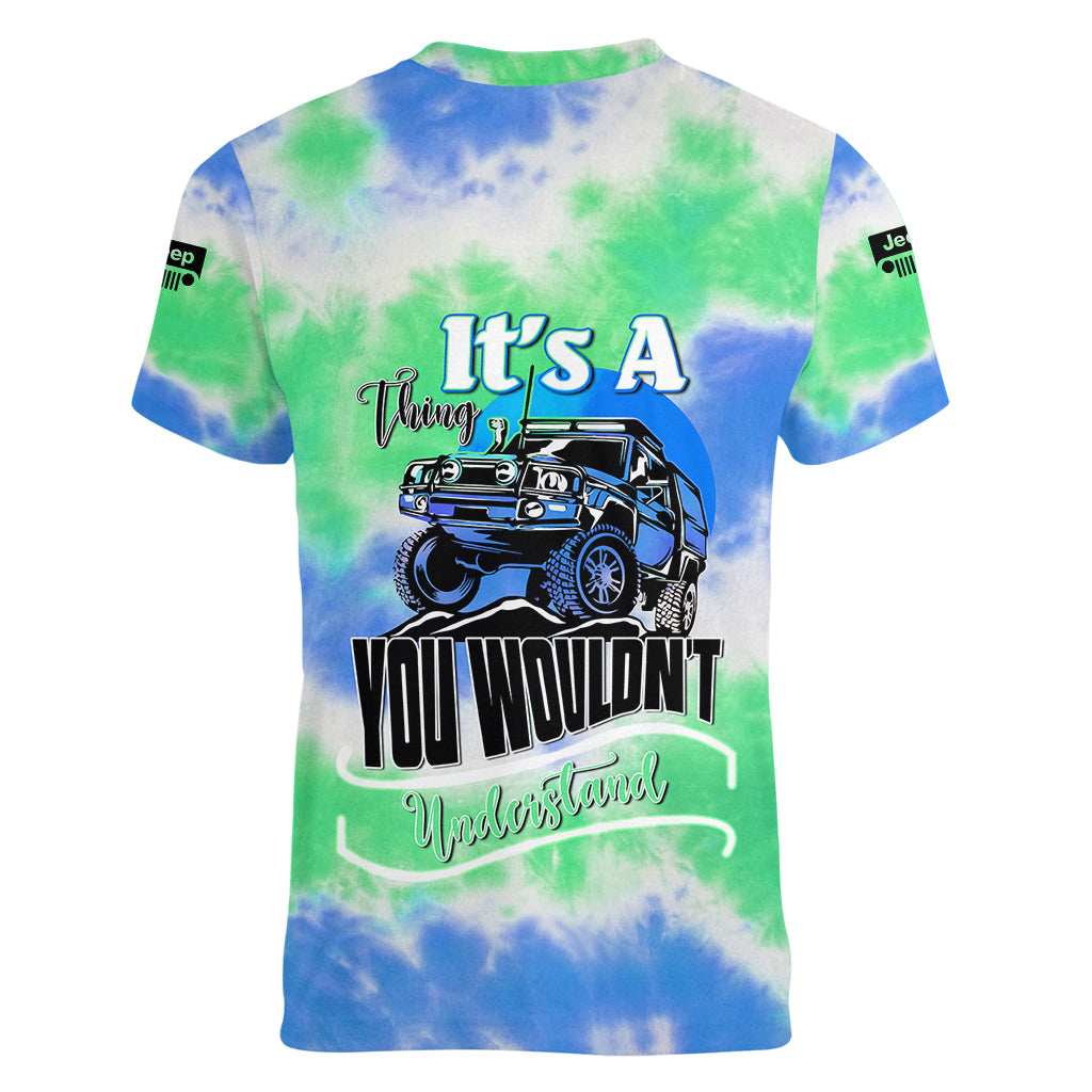 blue-jeep-tie-dye-women-v-neck-t-shirt-its-a-thing-you-wouldnt-understand