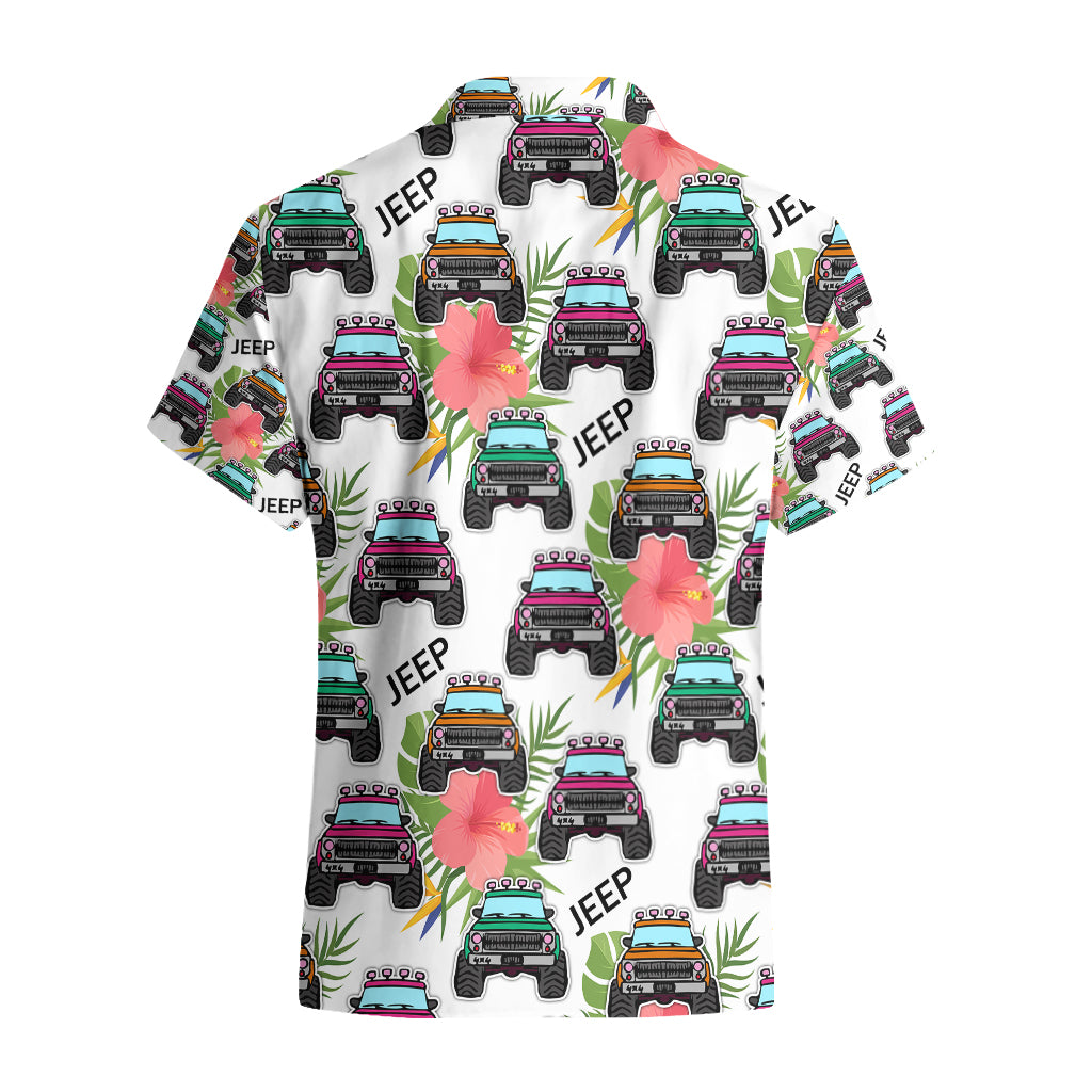 jeep-hawaii-hawaiian-shirt-hibiscus-flower-mix-jeep