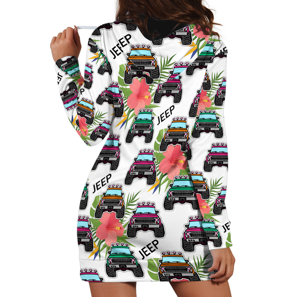 jeep-hawaii-hoodie-dress-hibiscus-flower-mix-jeep