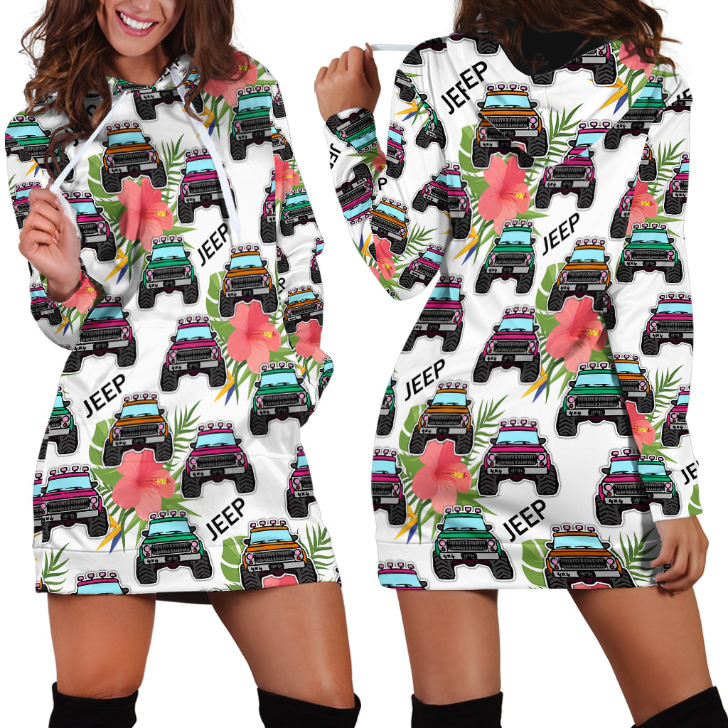 jeep-hawaii-hoodie-dress-hibiscus-flower-mix-jeep