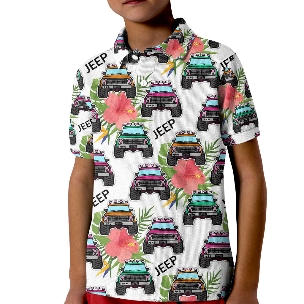 jeep-hawaii-kid-polo-shirt-hibiscus-flower-mix-jeep