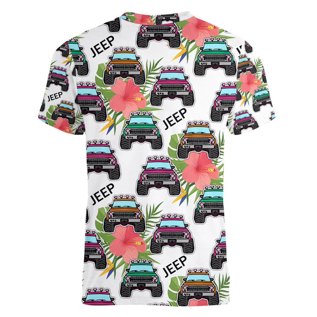 jeep-hawaii-women-v-neck-t-shirt-hibiscus-flower-mix-jeep