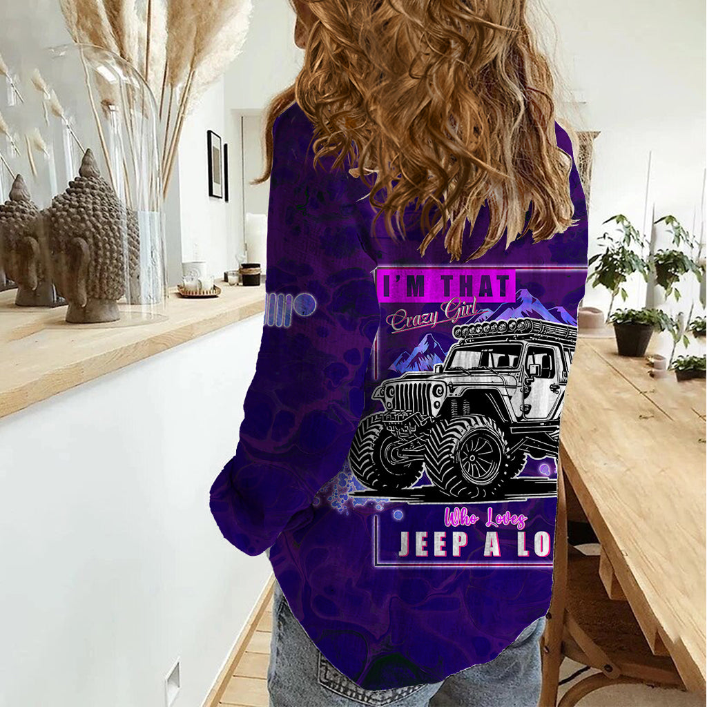 purple-jeep-women-casual-shirt-im-that-crazy-girl-who-loves-jeep-a-lot