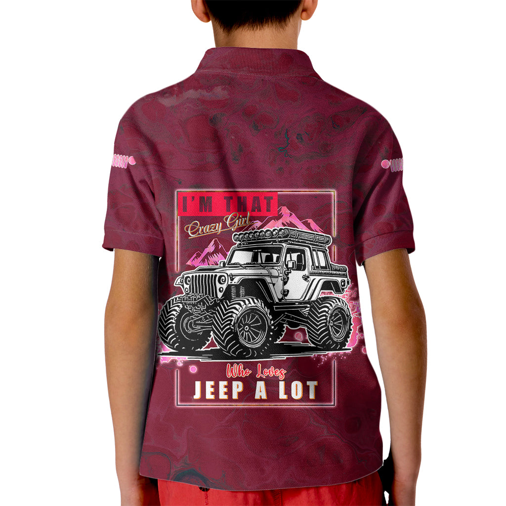 pink-jeep-kid-polo-shirt-im-that-crazy-girl-who-loves-jeep-a-lot