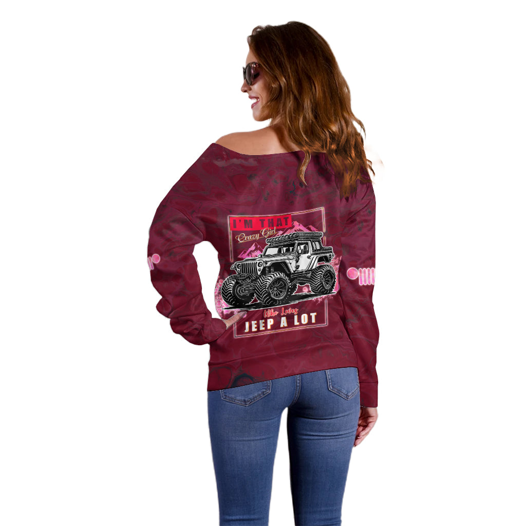 pink-jeep-off-shoulder-sweater-im-that-crazy-girl-who-loves-jeep-a-lot