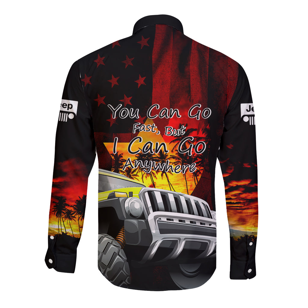 red-jeep-long-sleeve-button-shirt-you-can-go-fast-but-i-can-go-anywhere