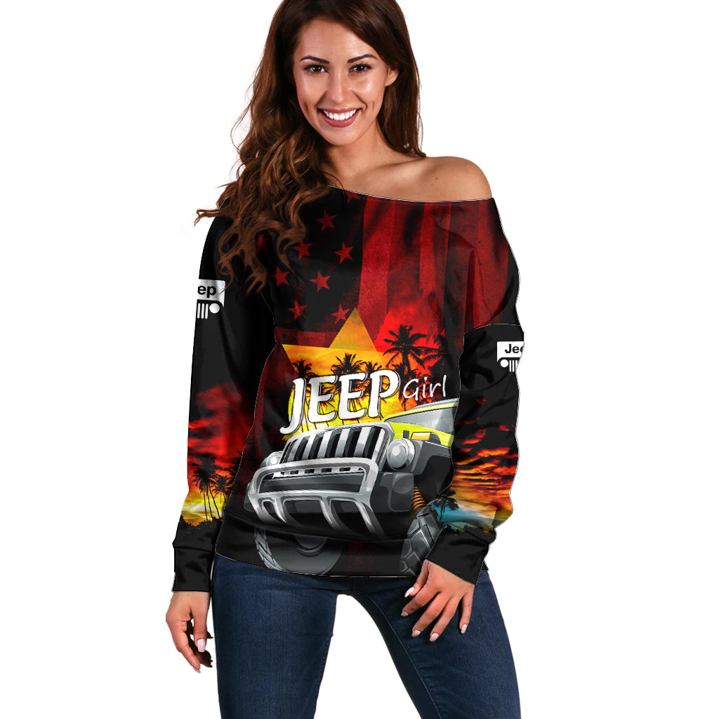 red-jeep-off-shoulder-sweater-you-can-go-fast-but-i-can-go-anywhere