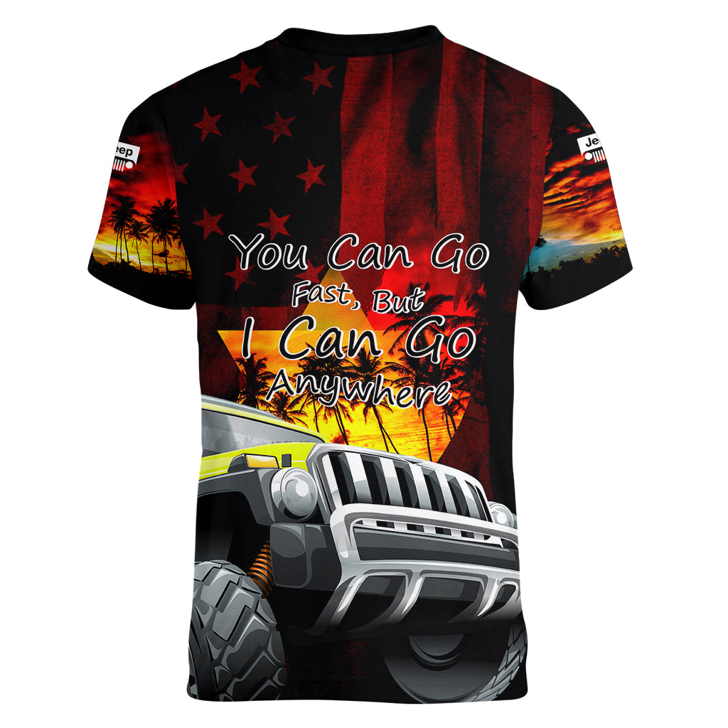 red-jeep-women-v-neck-t-shirt-you-can-go-fast-but-i-can-go-anywhere