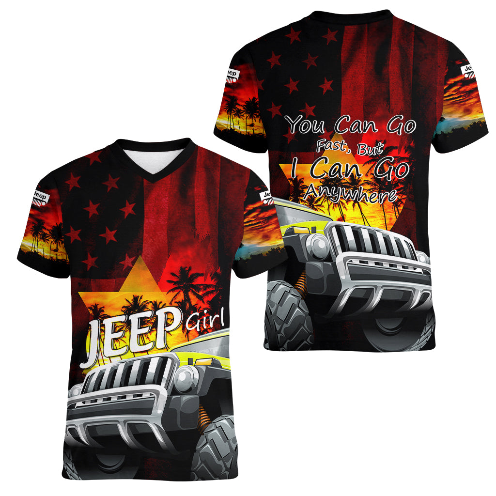 red-jeep-women-v-neck-t-shirt-you-can-go-fast-but-i-can-go-anywhere